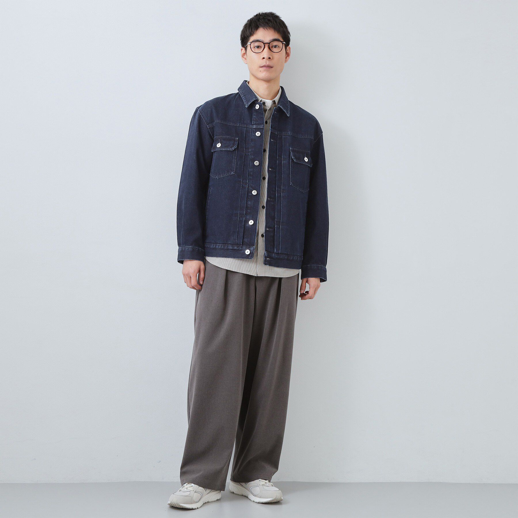 THE SHOP TK「【大人にも取り入れやすい】デニムジャケット セットアップ可/洗濯機OK」|ブルゾン・スタジャン|