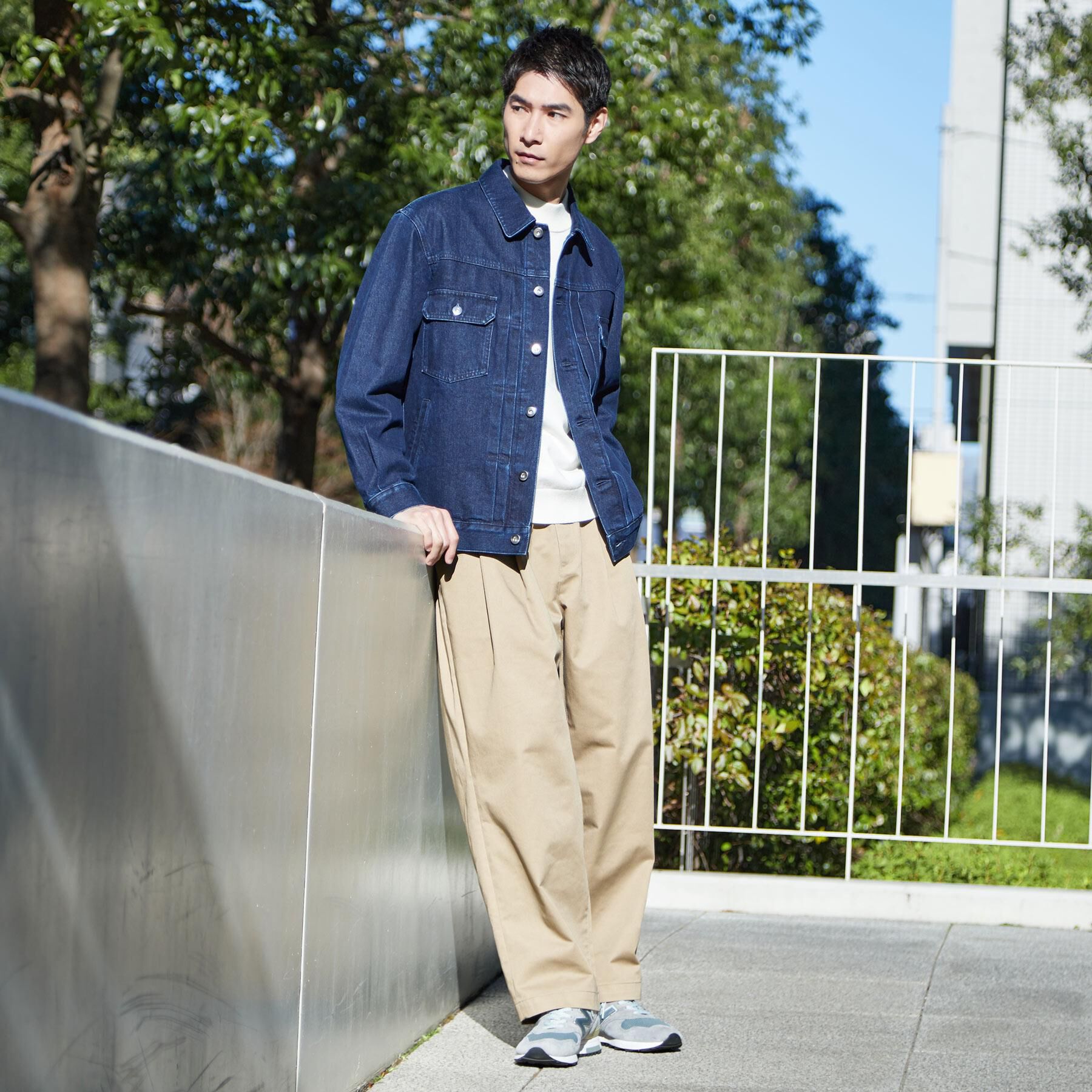THE SHOP TK「【大人にも取り入れやすい】デニムジャケット セットアップ可/洗濯機OK」|ブルゾン・スタジャン|