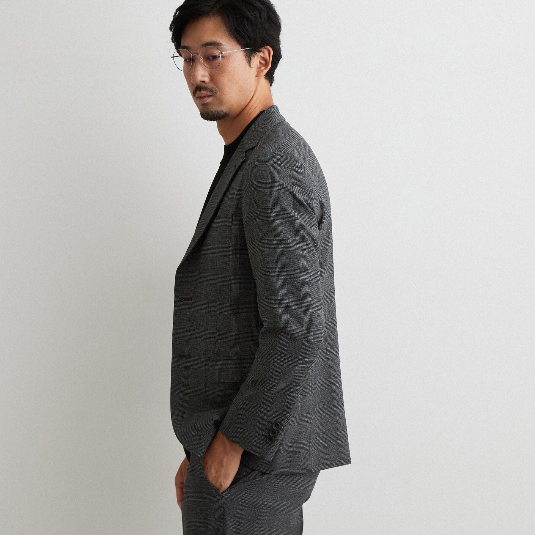 THE SHOP TK「【洗濯機OK/セットアップ可】AVANTグレンチェック ジャケット」|テーラードジャケット|