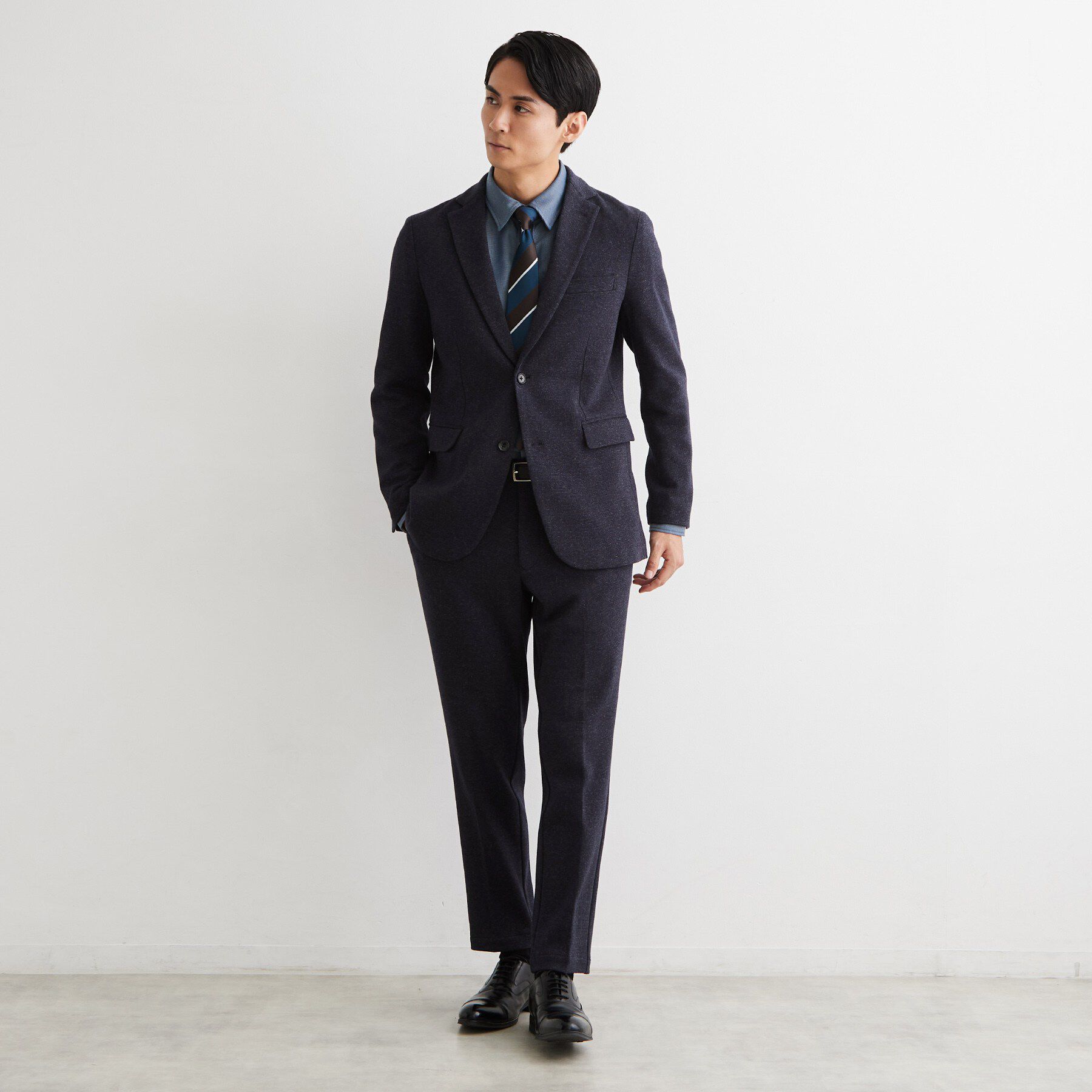 THE SHOP TK「【セットアップ可】尾州ジャージ ピンヘッドジャケット」|テーラードジャケット|