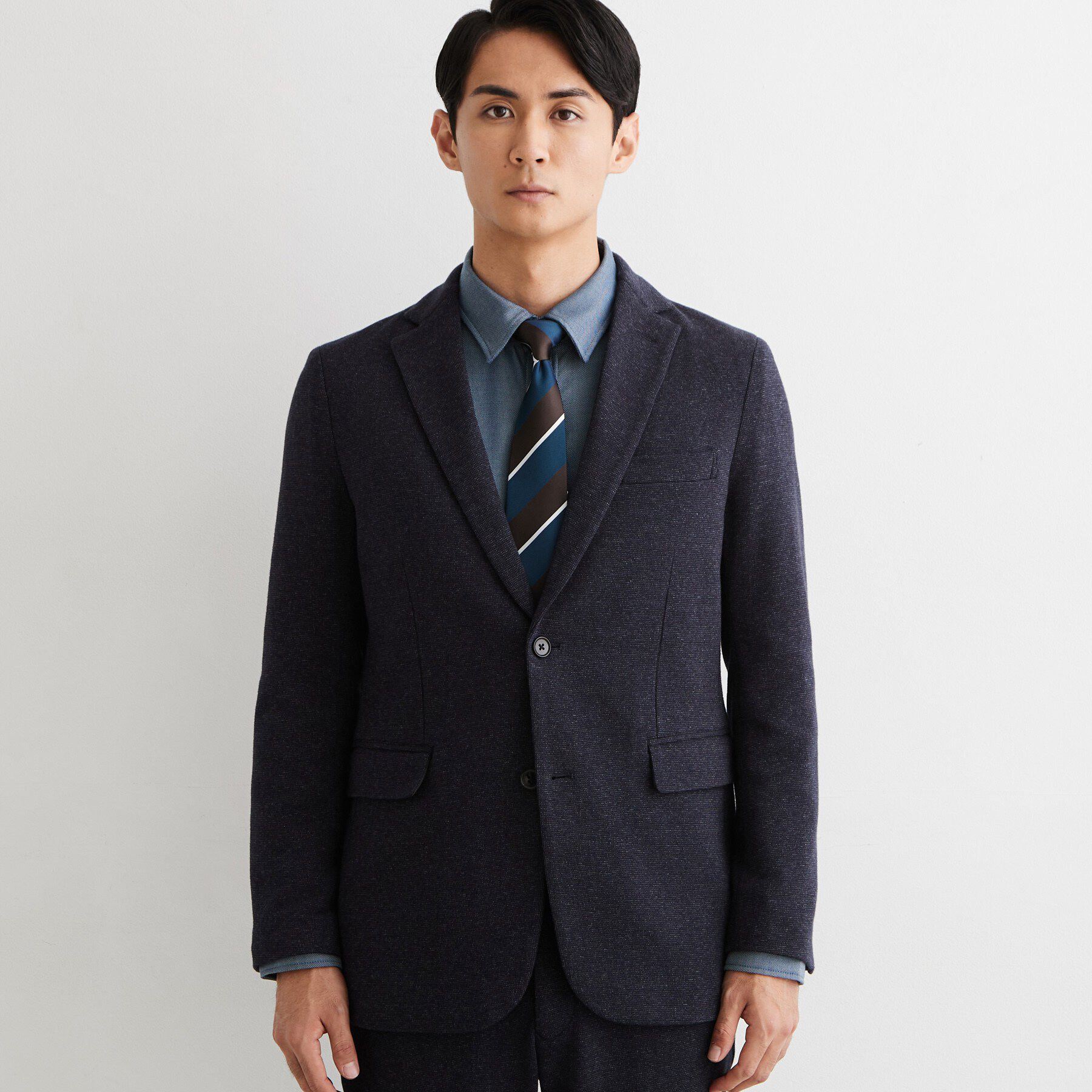 THE SHOP TK「【セットアップ可】尾州ジャージ ピンヘッドジャケット」|テーラードジャケット|