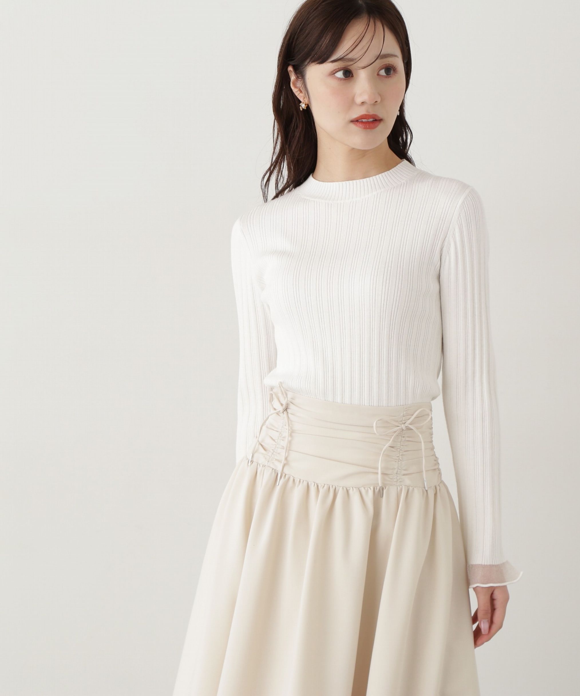 PROPORTION BODY DRESSING「シャーリングリボンスカート」|スカート|