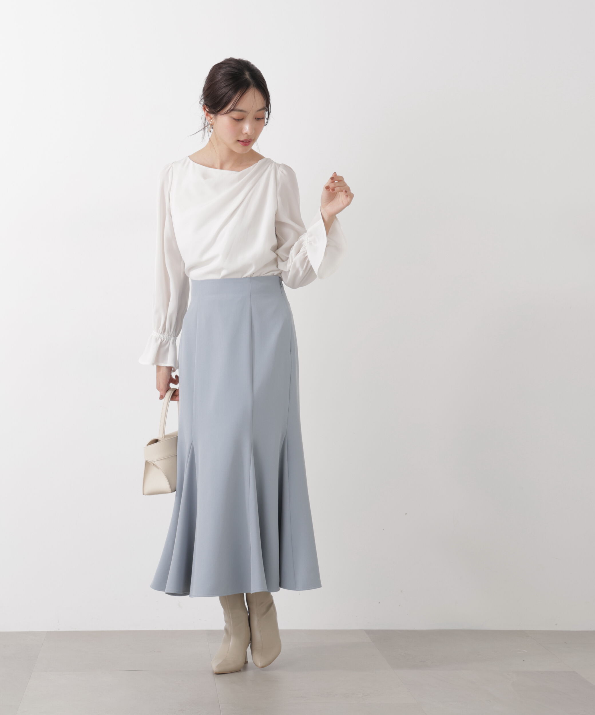 PROPORTION BODY DRESSING「＜ウォッシャブル＞キャンディースリーブニュアンスブラウス 25AW」|シャツ・ブラウス|