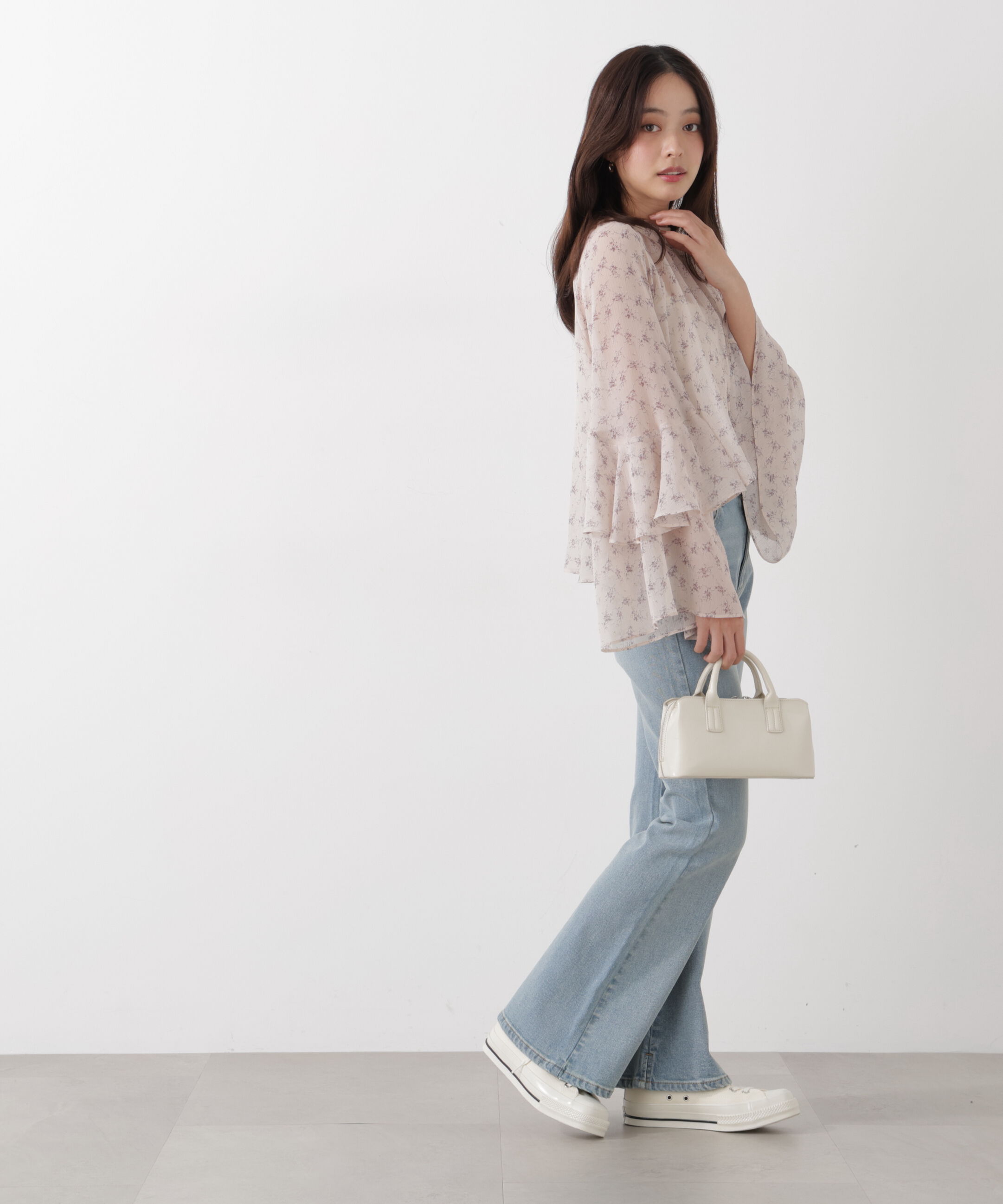 PROPORTION BODY DRESSING「〈a/mie〉ジョーゼットボリュームブラウス　26SS」|シャツ・ブラウス|