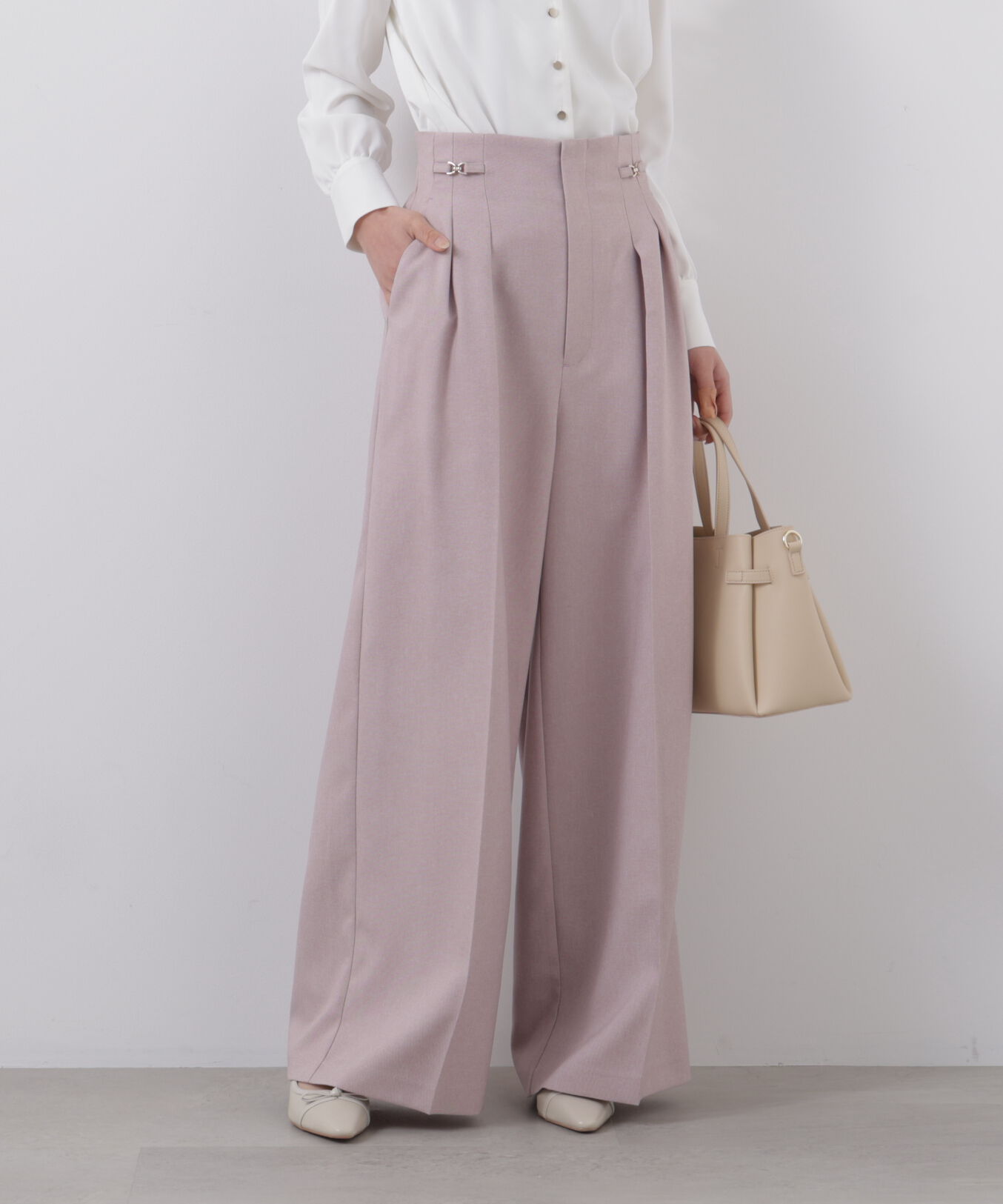 PROPORTION BODY DRESSING「ビットハイウエストワイドパンツ　26SS」|その他|