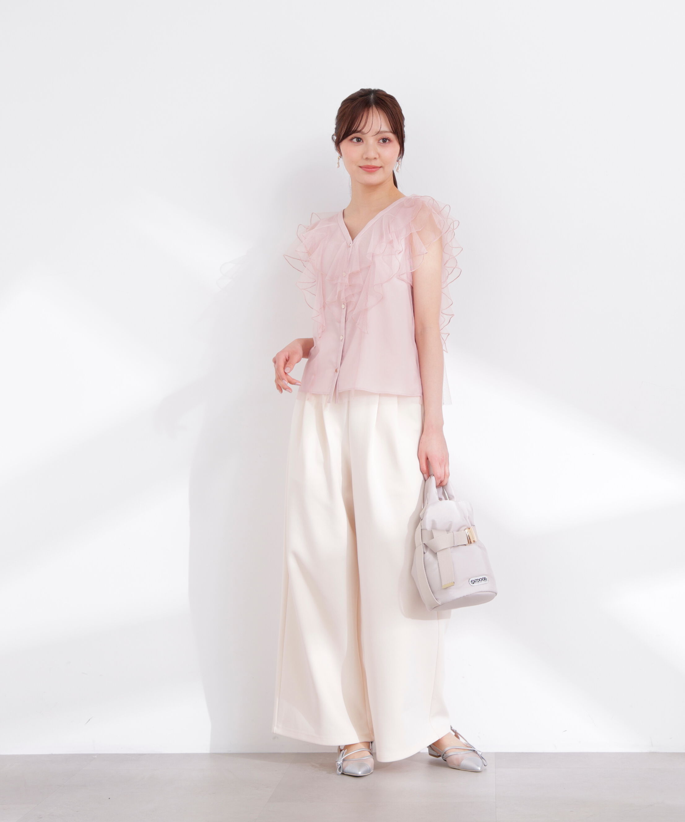 PROPORTION BODY DRESSING「チュールラッフルブラウス 26SS」|シャツ・ブラウス|
