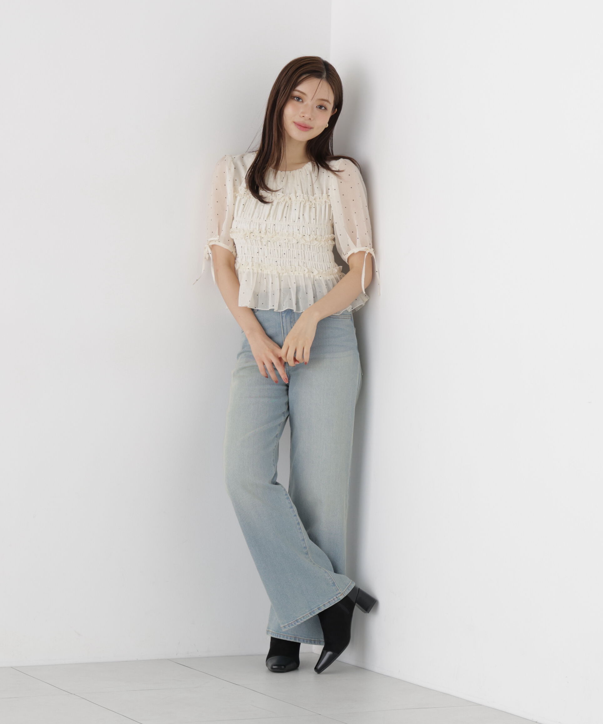  「＜加藤栞さん着用＞〈a/mie〉ワイドデニムパンツ」|その他|