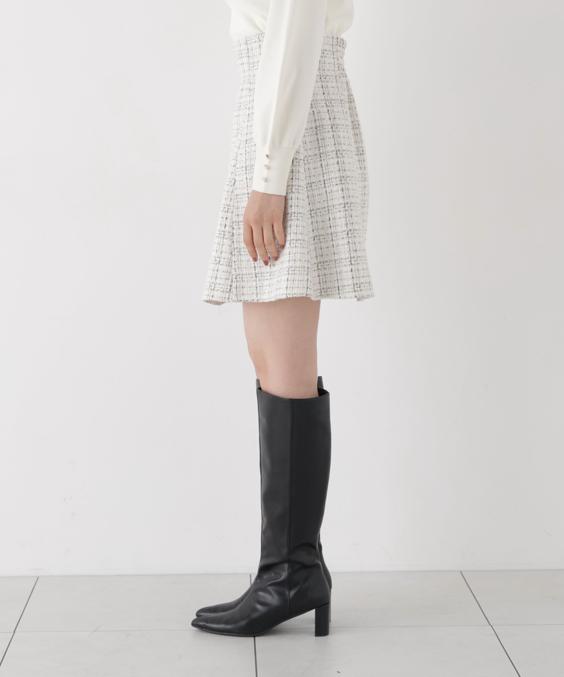 PROPORTION BODY DRESSING「＜加藤栞さん着用＞ツイードミニフレアスカート」|スカート|