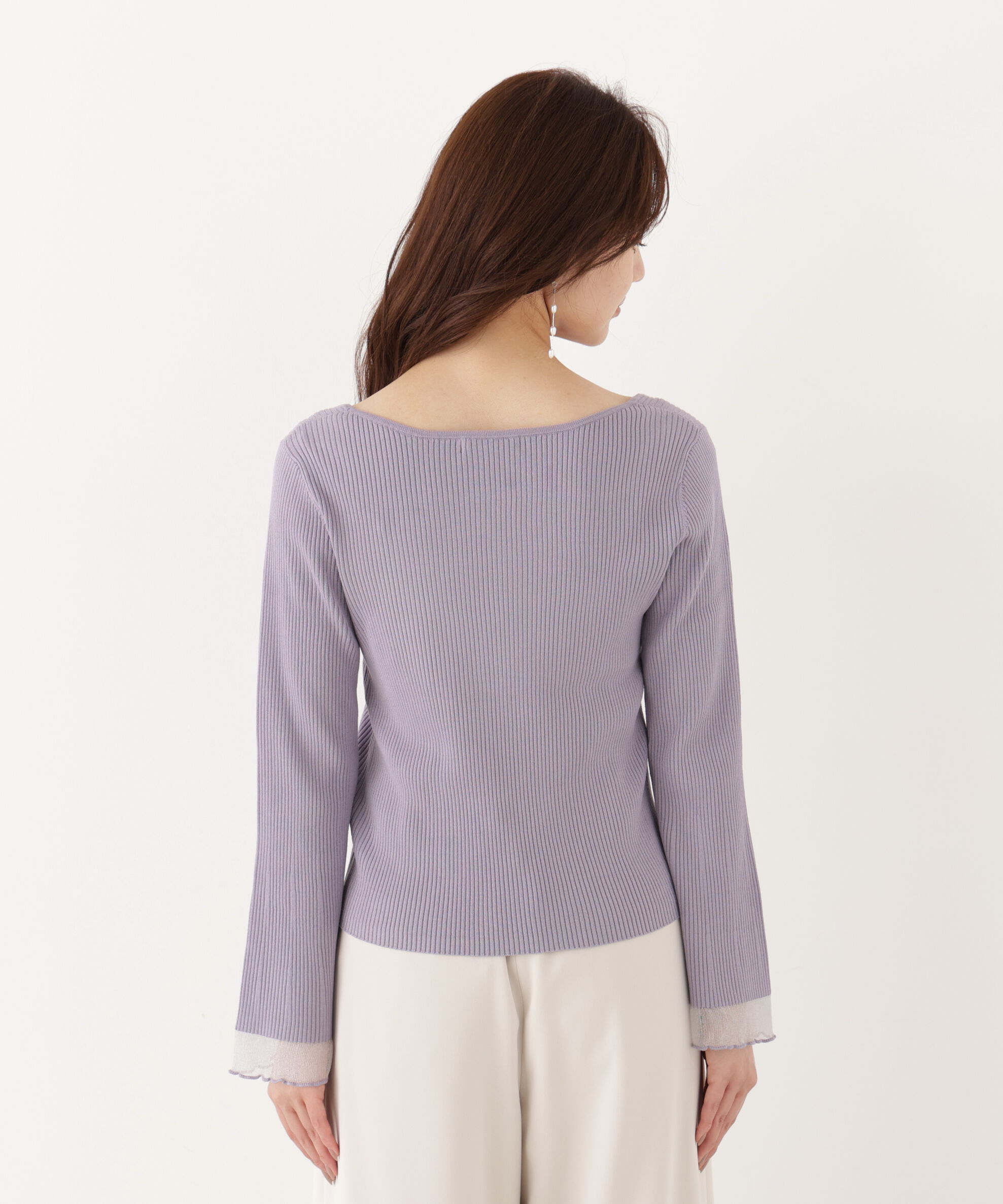 PROPORTION BODY DRESSING「スクエア部分シアーニット 26AW」|ニット・セーター|
