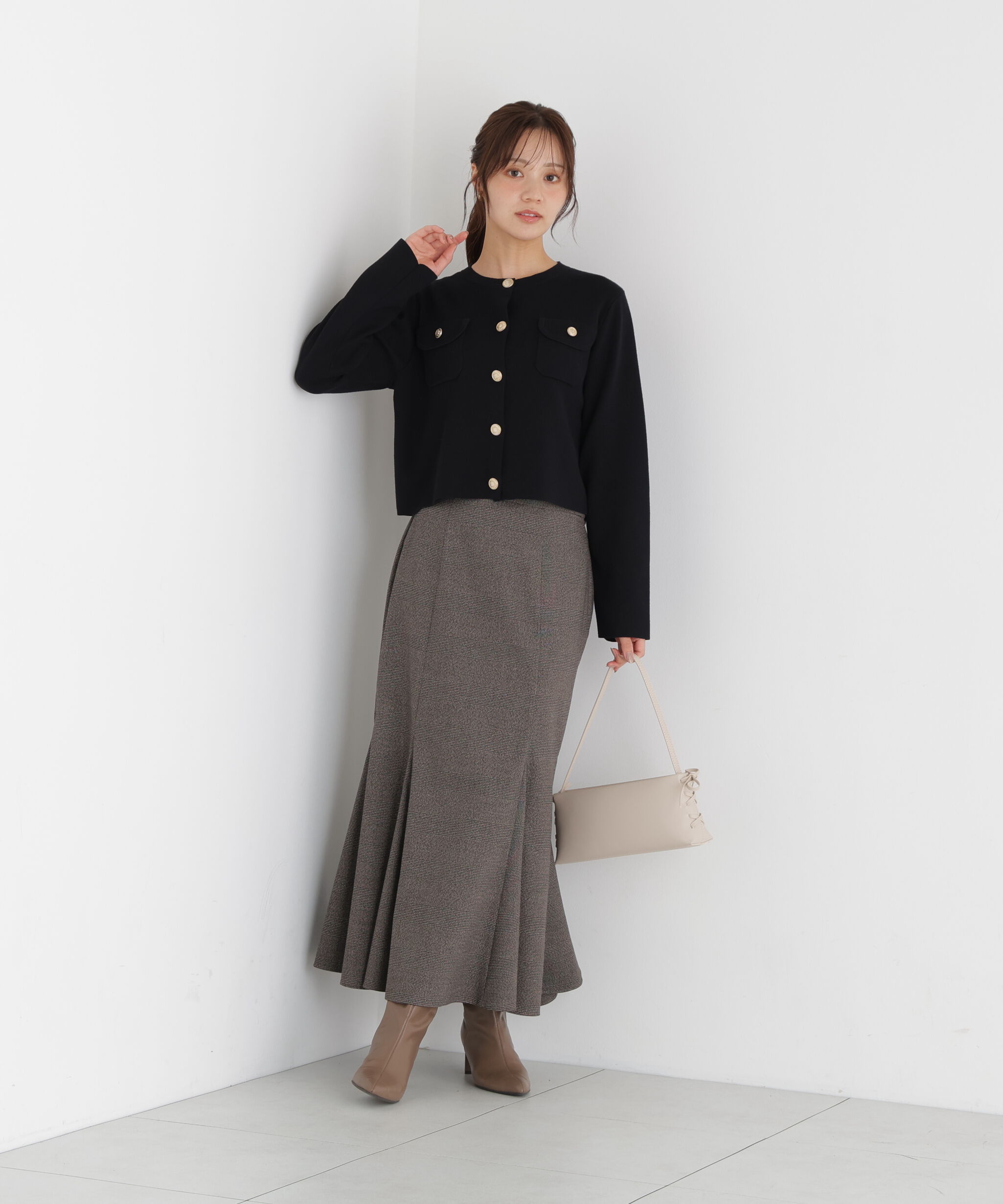 PROPORTION BODY DRESSING「シルク混カーディガン 26AW」|カーディガン|