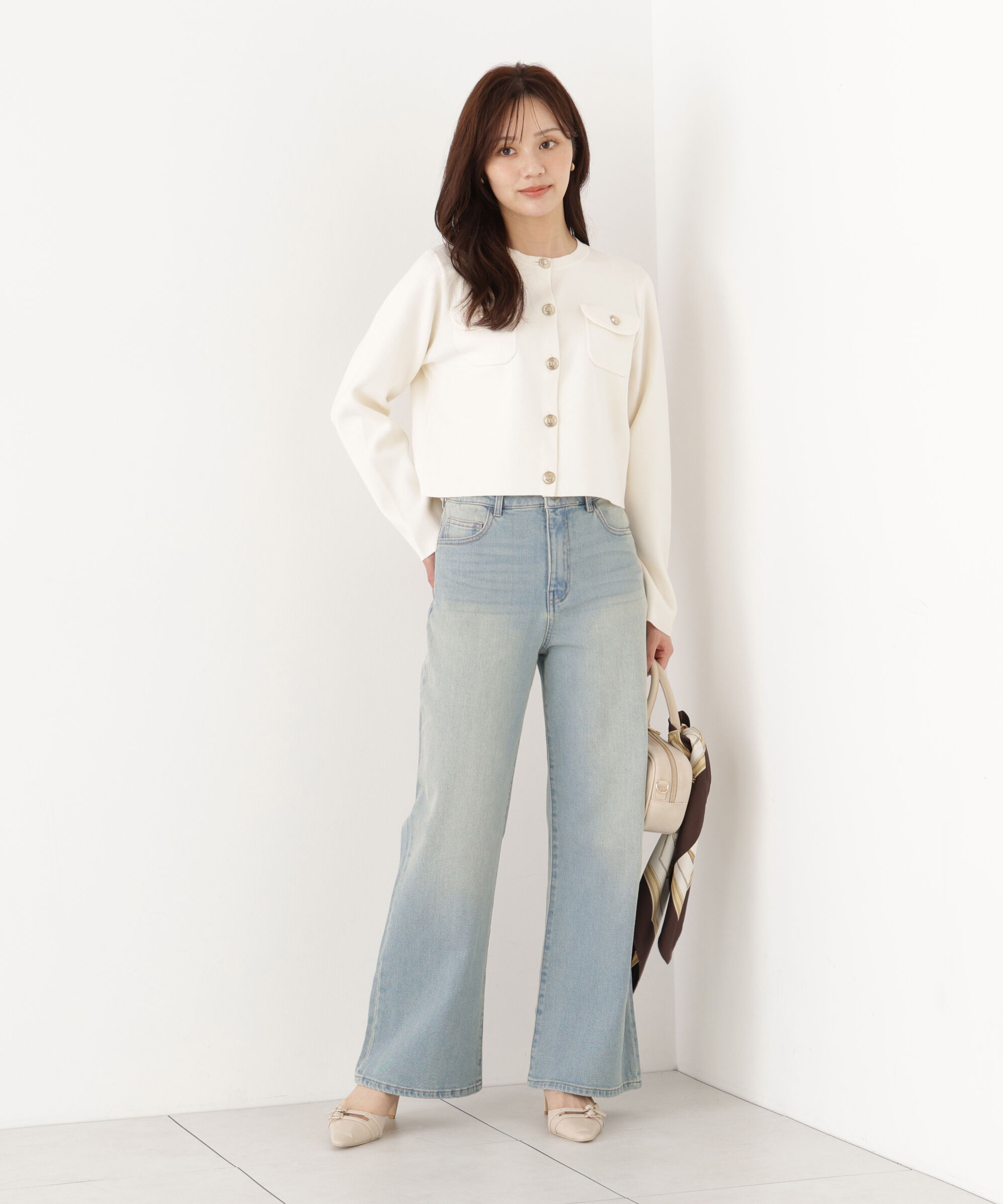 PROPORTION BODY DRESSING「シルク混カーディガン 26AW」|カーディガン|