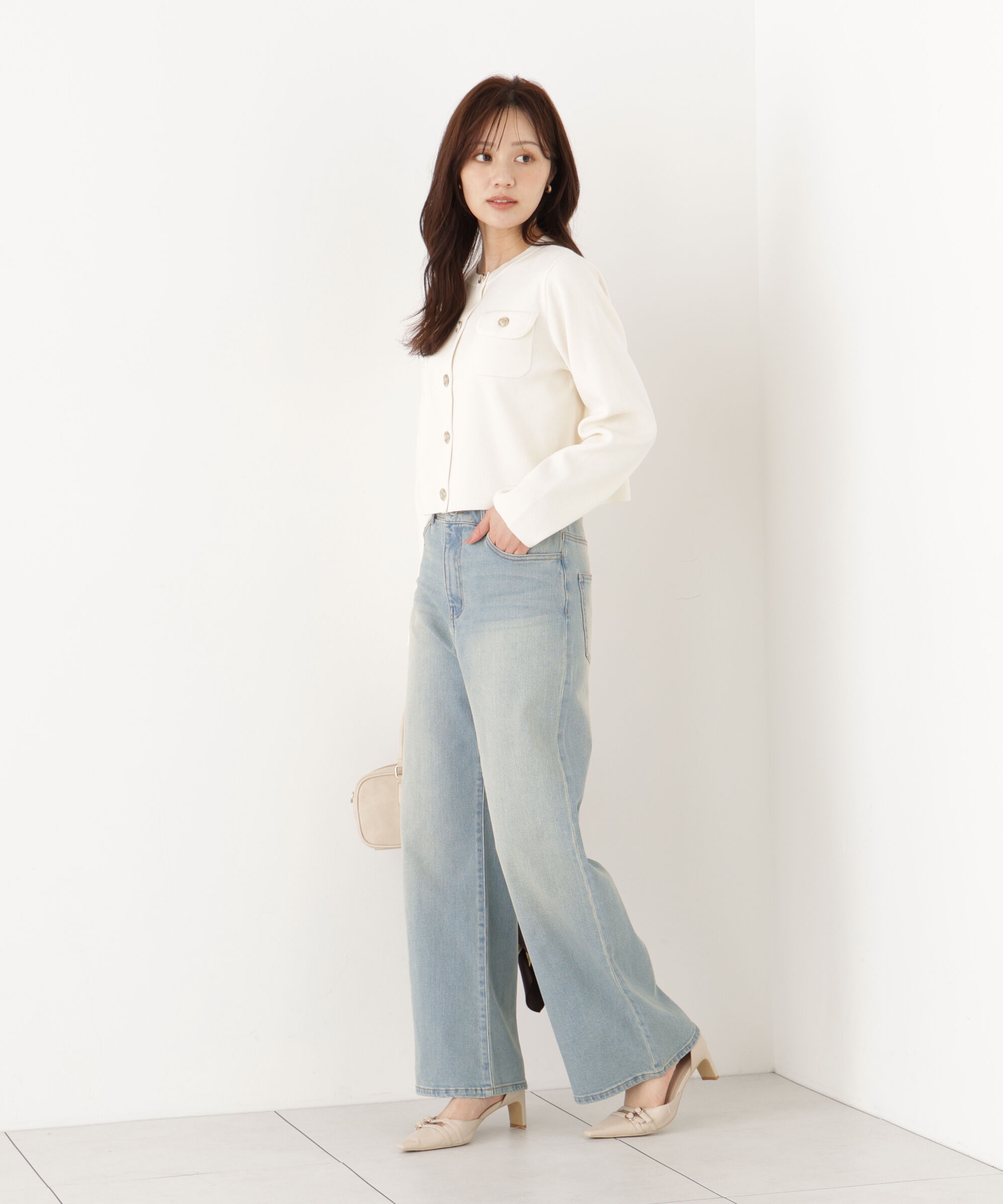 PROPORTION BODY DRESSING「シルク混カーディガン 26AW」|カーディガン|