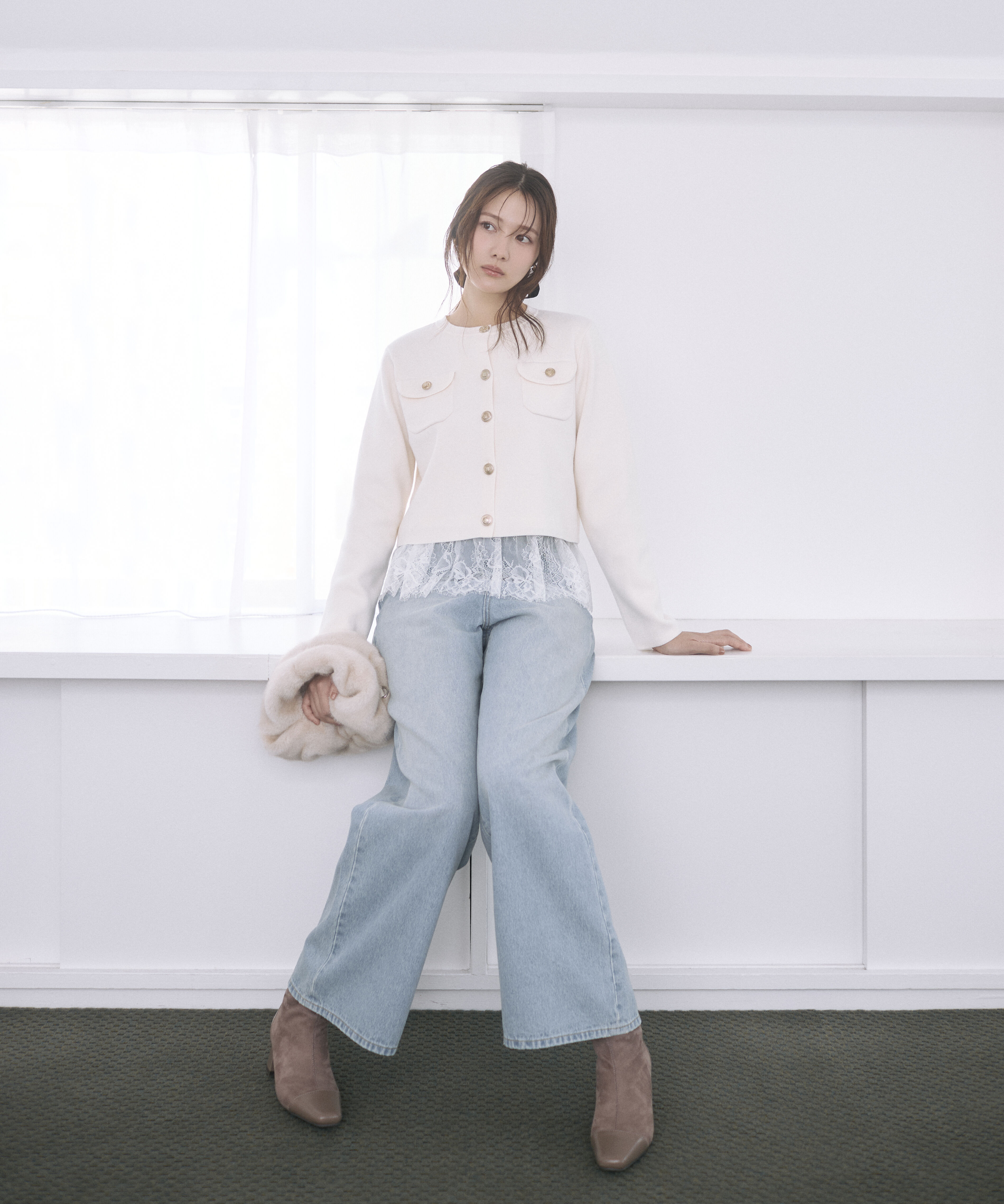 PROPORTION BODY DRESSING「シルク混カーディガン 26AW」|カーディガン|