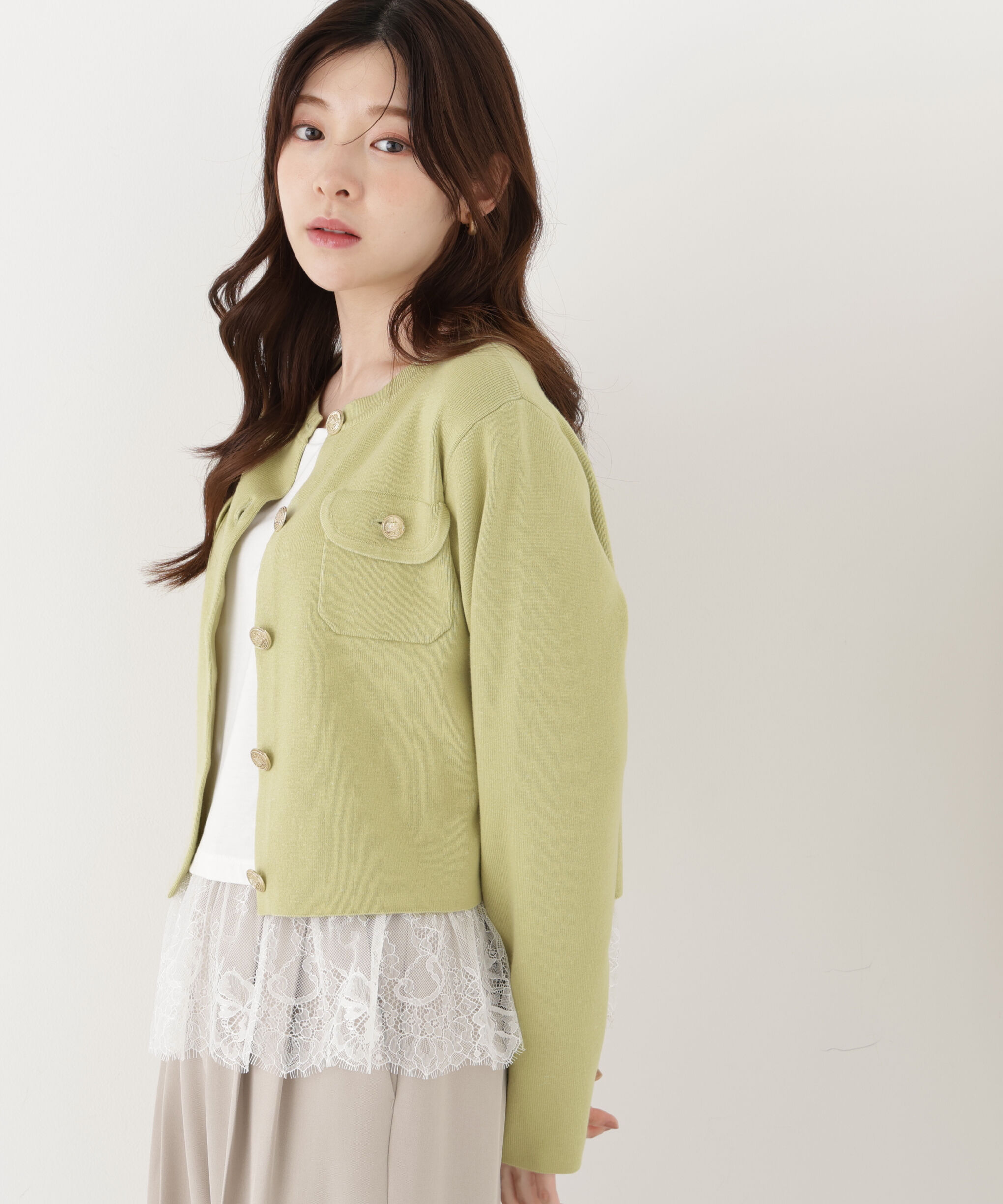 PROPORTION BODY DRESSING「シルク混カーディガン 26AW」|カーディガン|