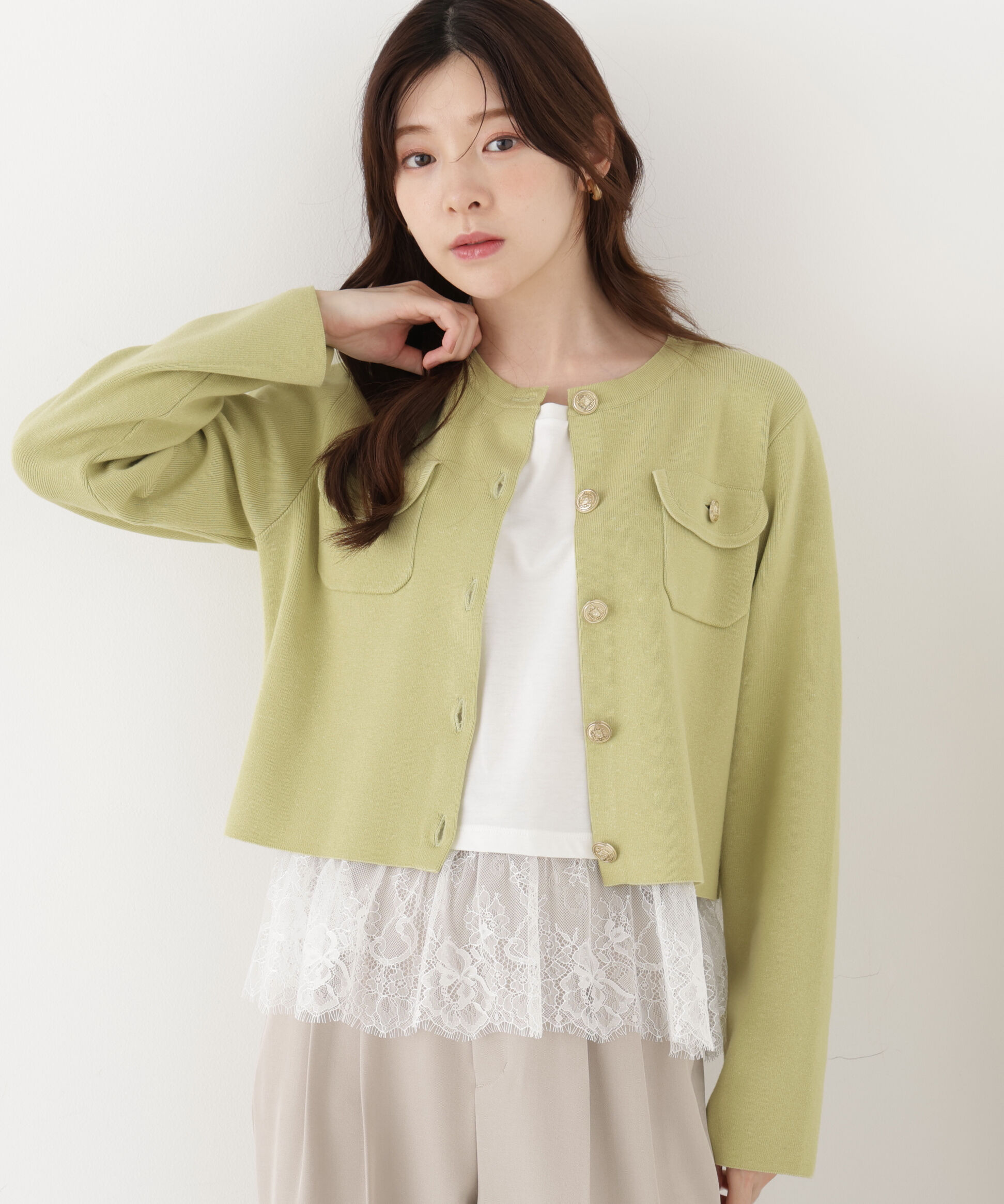PROPORTION BODY DRESSING「シルク混カーディガン 26AW」|カーディガン|