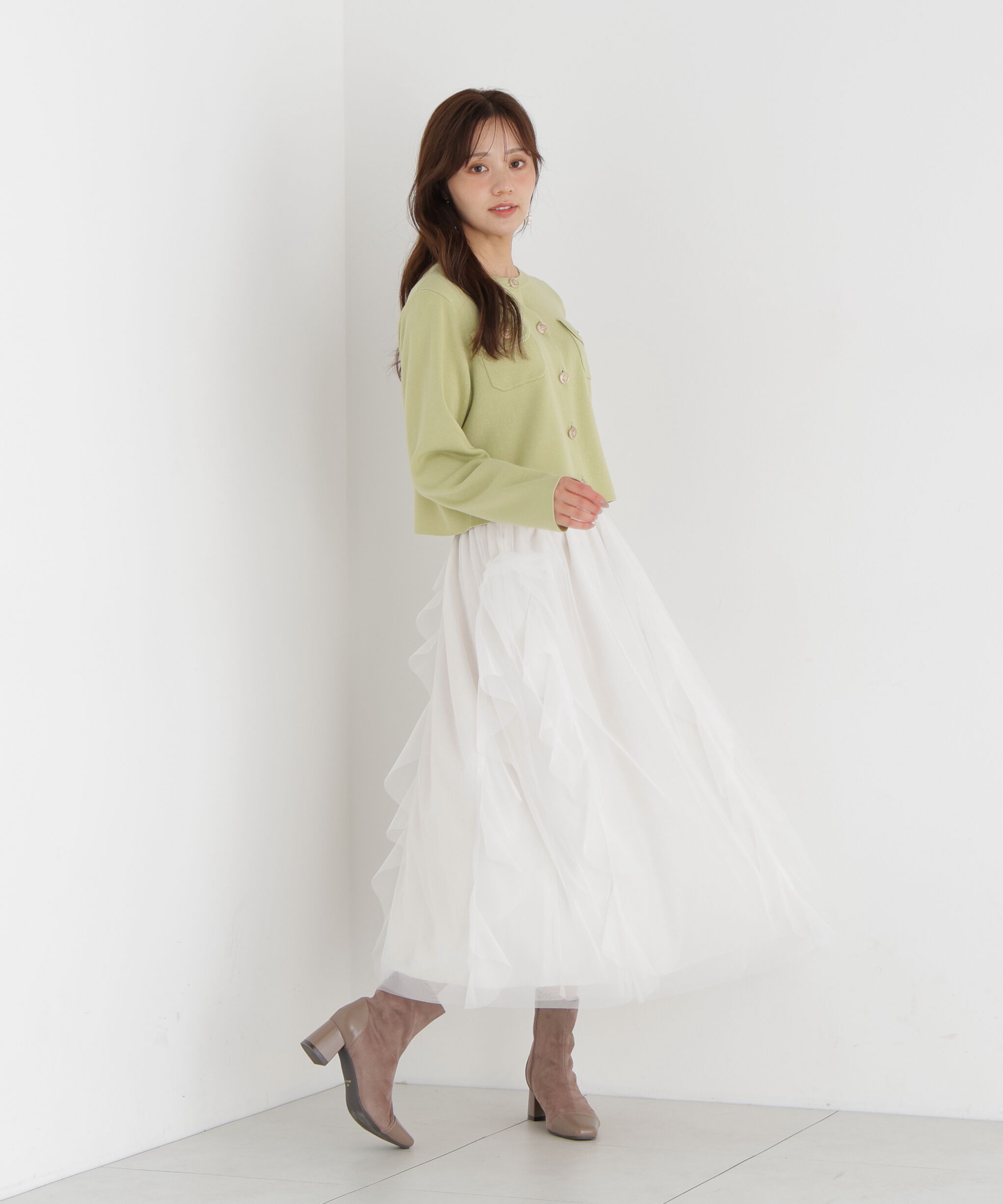 PROPORTION BODY DRESSING「シルク混カーディガン 26AW」|カーディガン|
