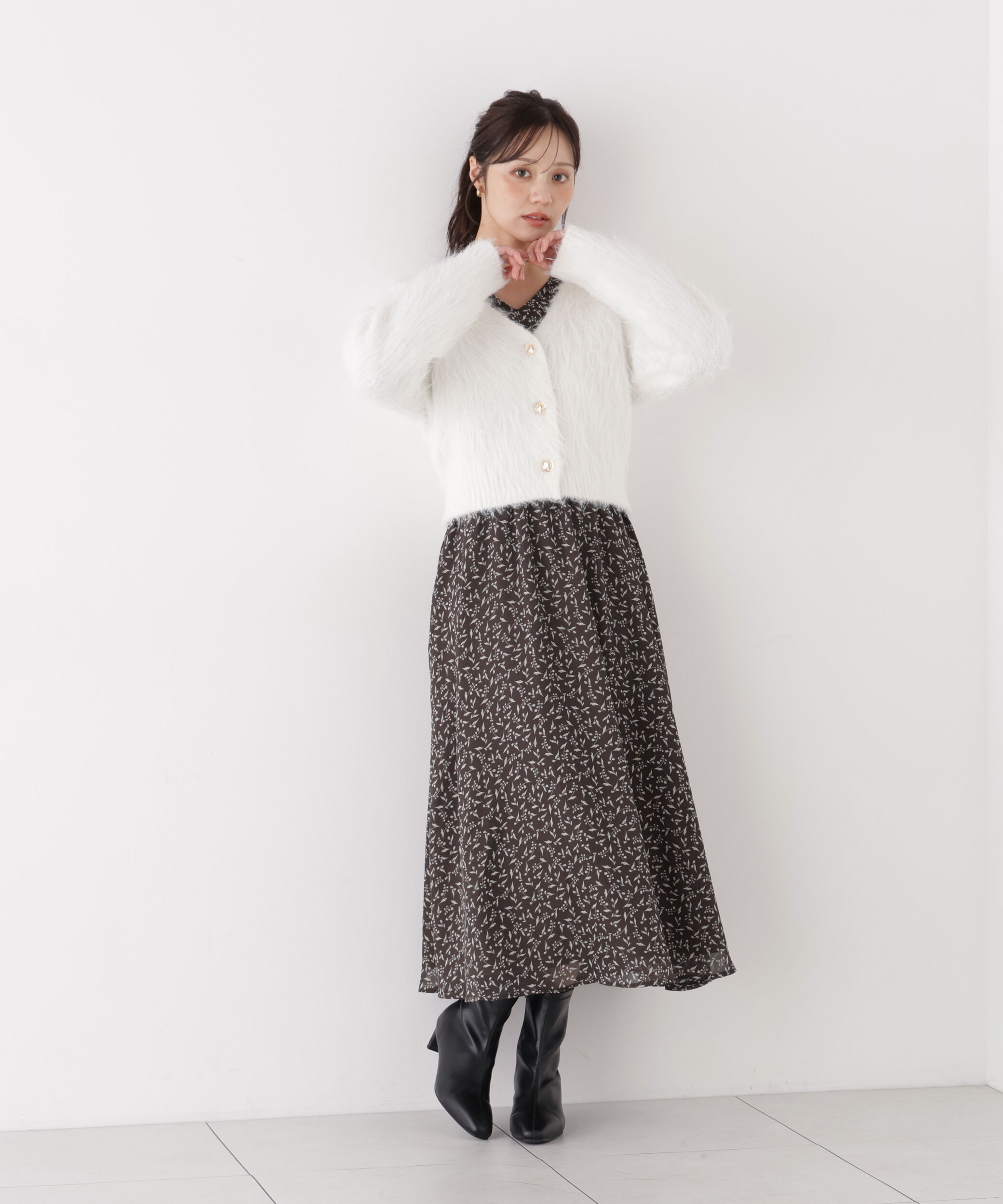 PROPORTION BODY DRESSING「＜加藤栞さん着用＞シャギーショートカーディガン」|カーディガン|