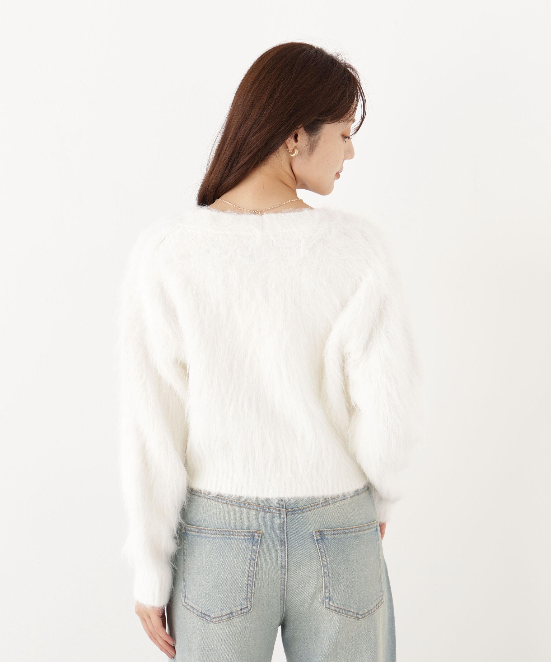 PROPORTION BODY DRESSING「＜加藤栞さん着用＞シャギーショートカーディガン」|カーディガン|