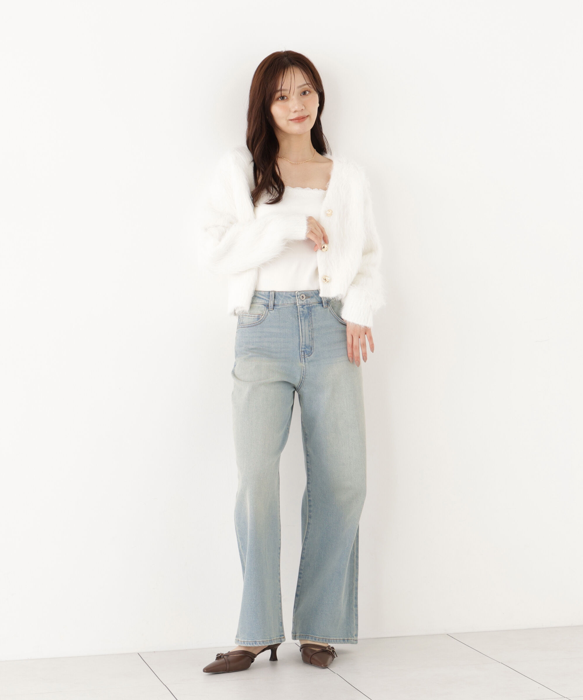 PROPORTION BODY DRESSING「＜加藤栞さん着用＞シャギーショートカーディガン」|カーディガン|