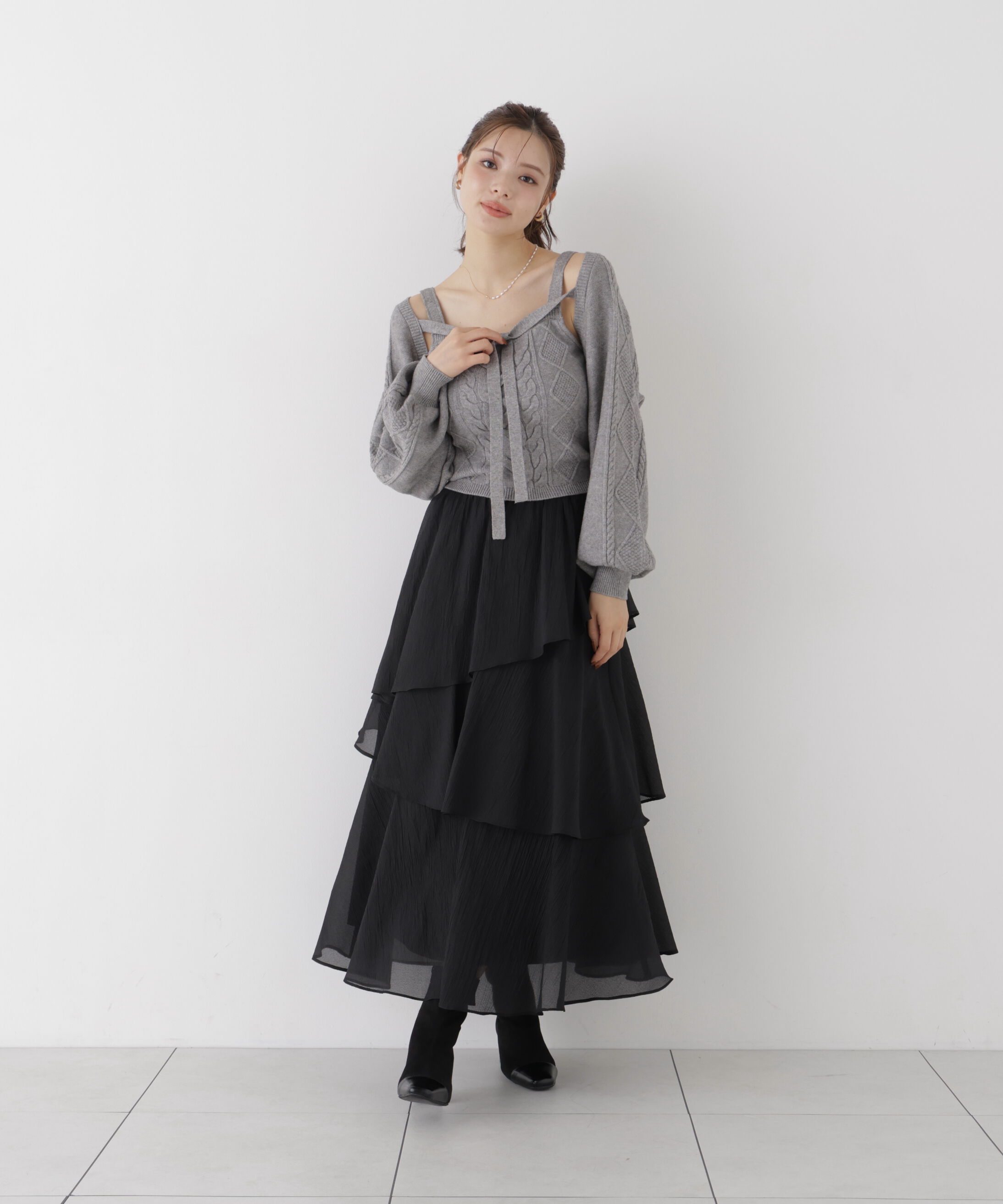 PROPORTION BODY DRESSING「＜加藤栞さん着用＞＜EDIT COLOGNE＞ケーブルニットSET UP」|ニット・セーター|
