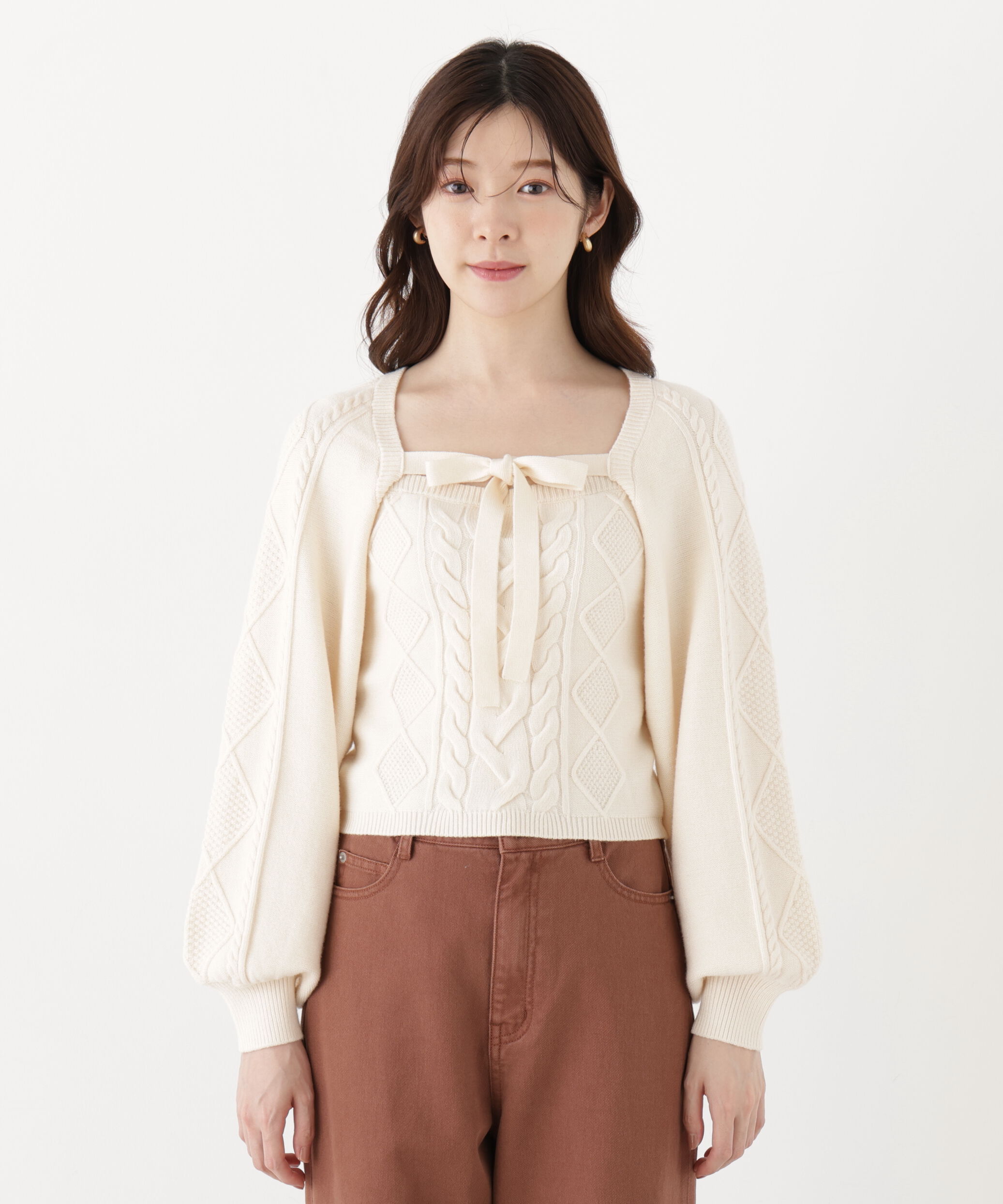 PROPORTION BODY DRESSING「＜加藤栞さん着用＞＜EDIT COLOGNE＞ケーブルニットSET UP」|ニット・セーター|