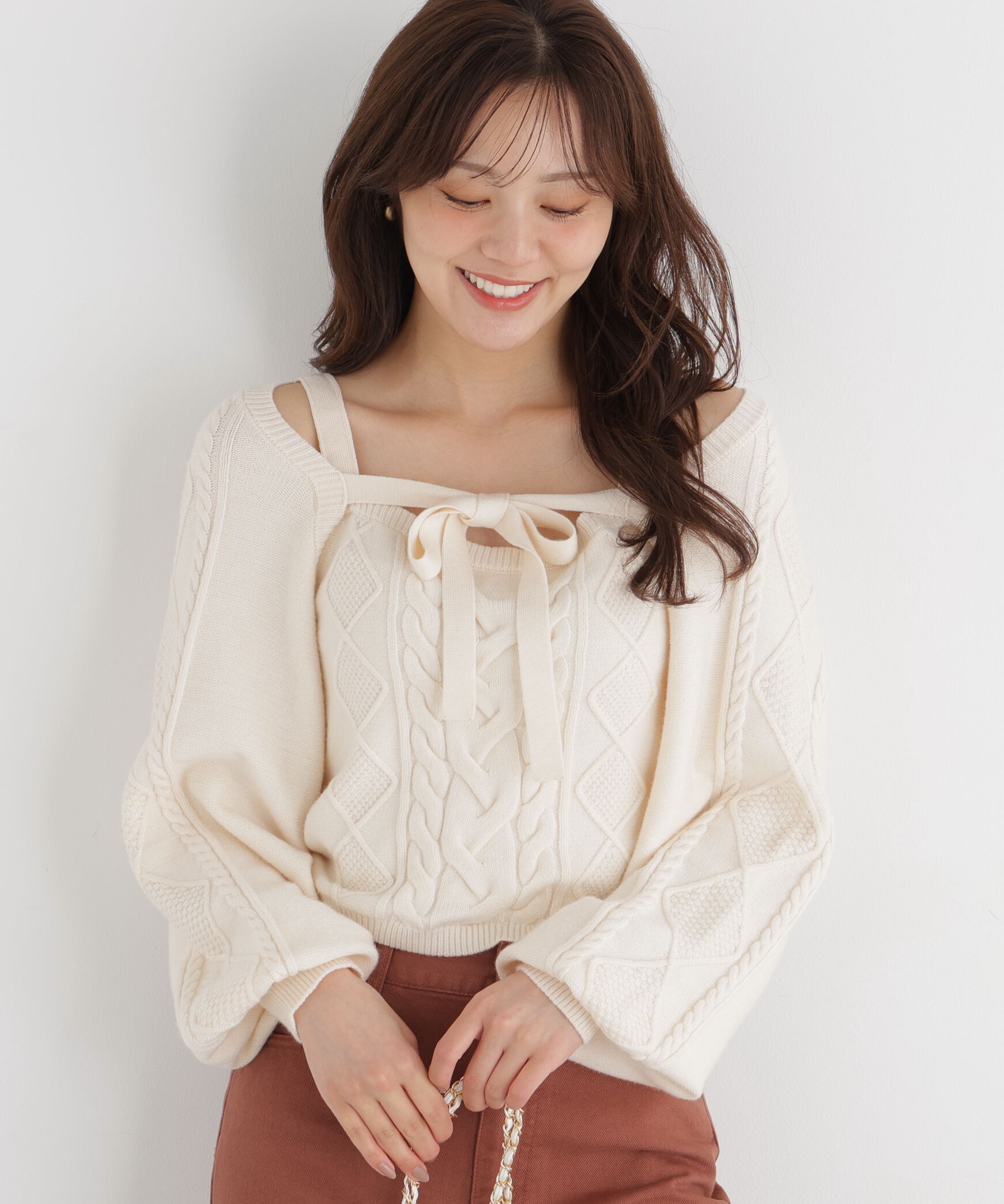 PROPORTION BODY DRESSING「＜加藤栞さん着用＞＜EDIT COLOGNE＞ケーブルニットSET UP」|ニット・セーター|