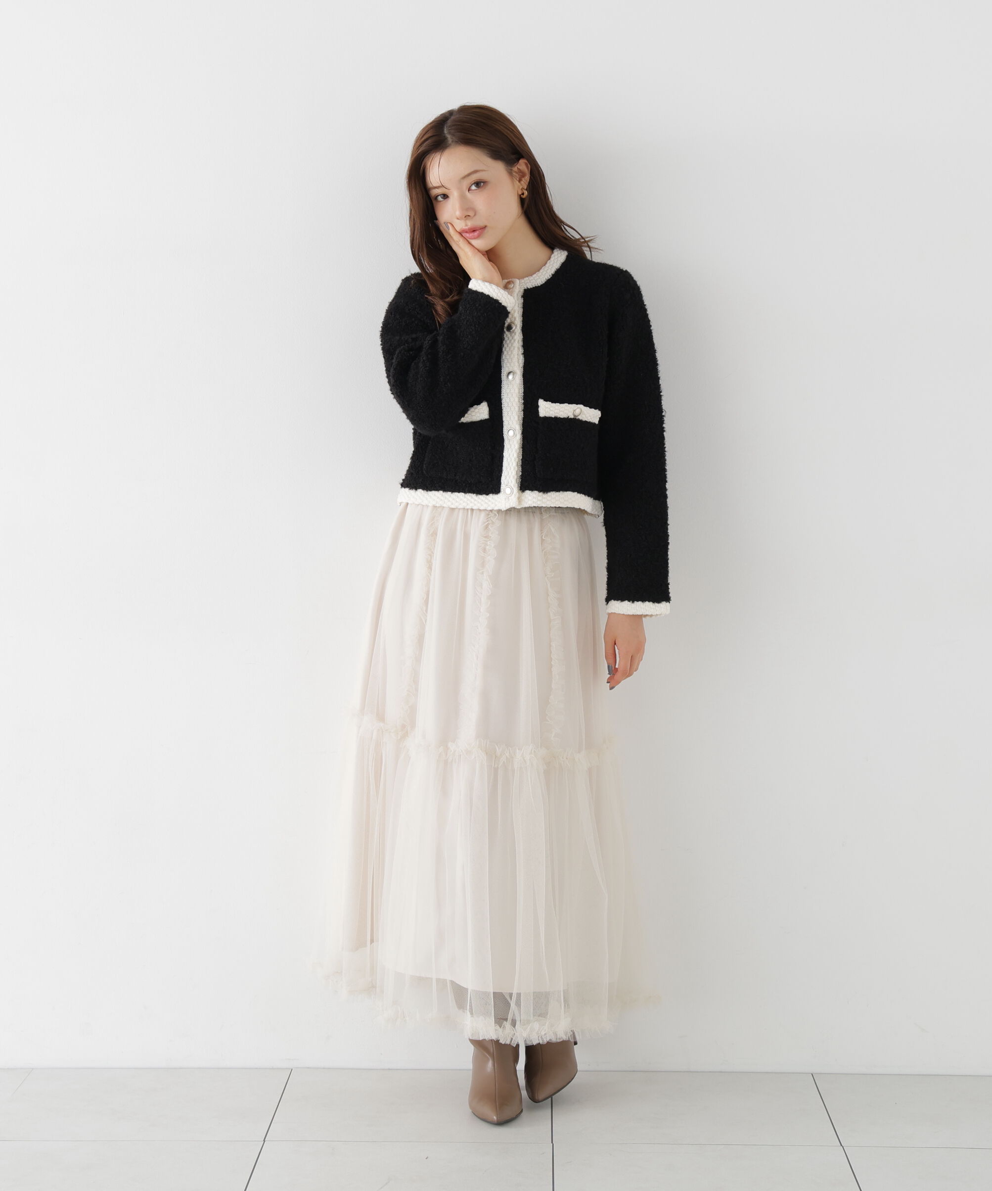 PROPORTION BODY DRESSING「＜EDIT COLOGNE＞フリルチュールスカート」|スカート|