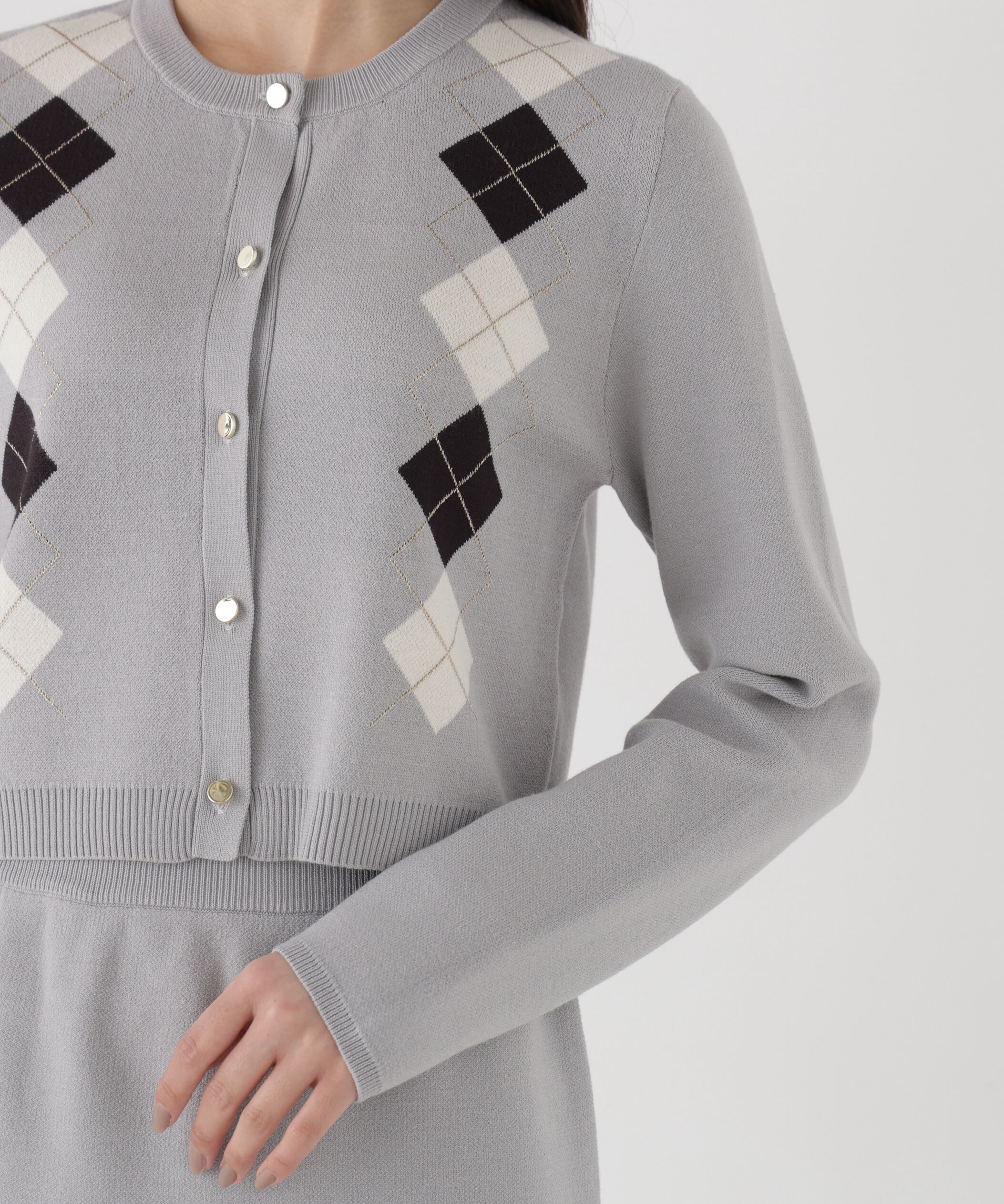 PROPORTION BODY DRESSING「＜EDIT COLOGNE＞アーガイルニットセットアップ」|ワンピース|