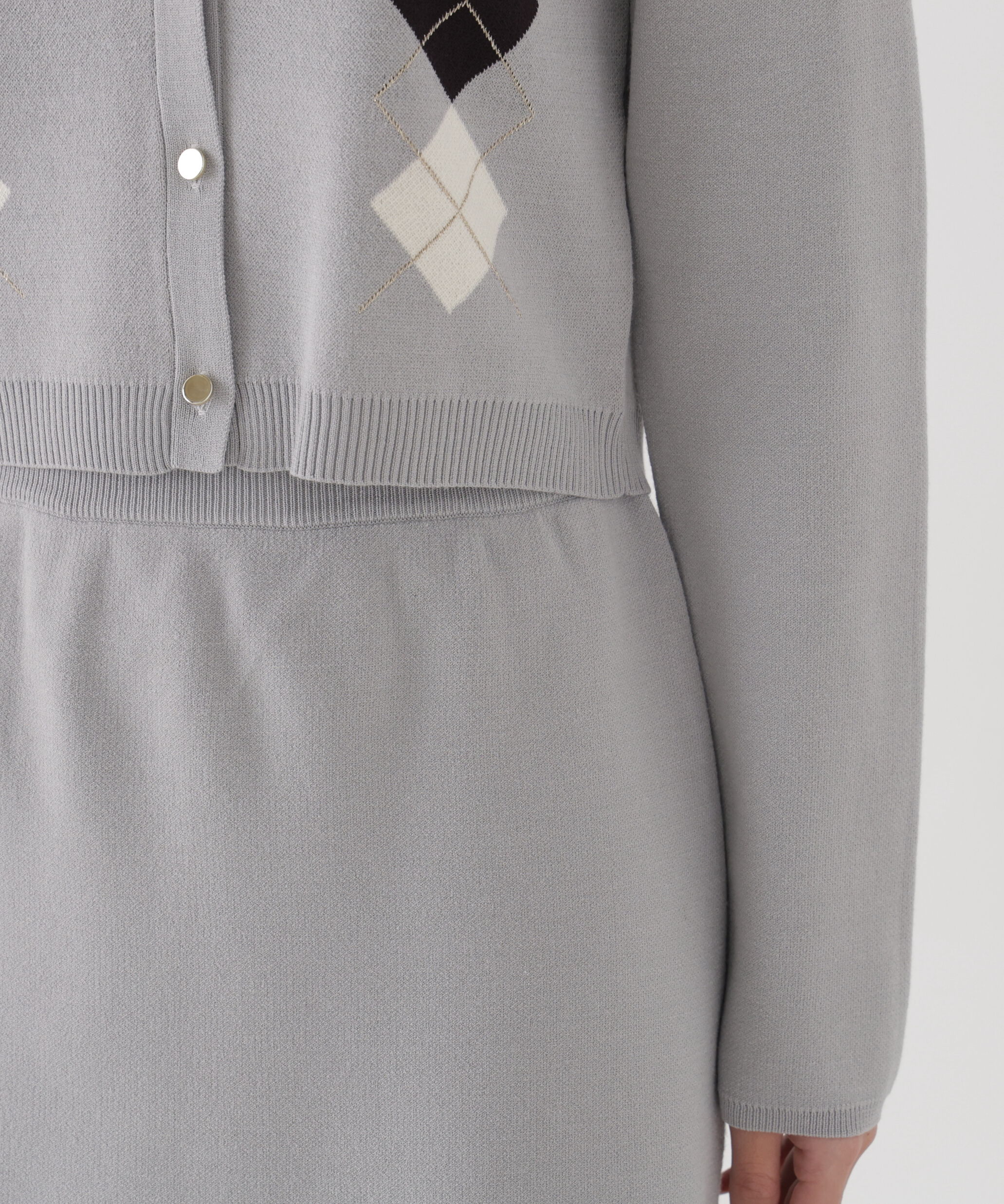 PROPORTION BODY DRESSING「＜EDIT COLOGNE＞アーガイルニットセットアップ」|ワンピース|