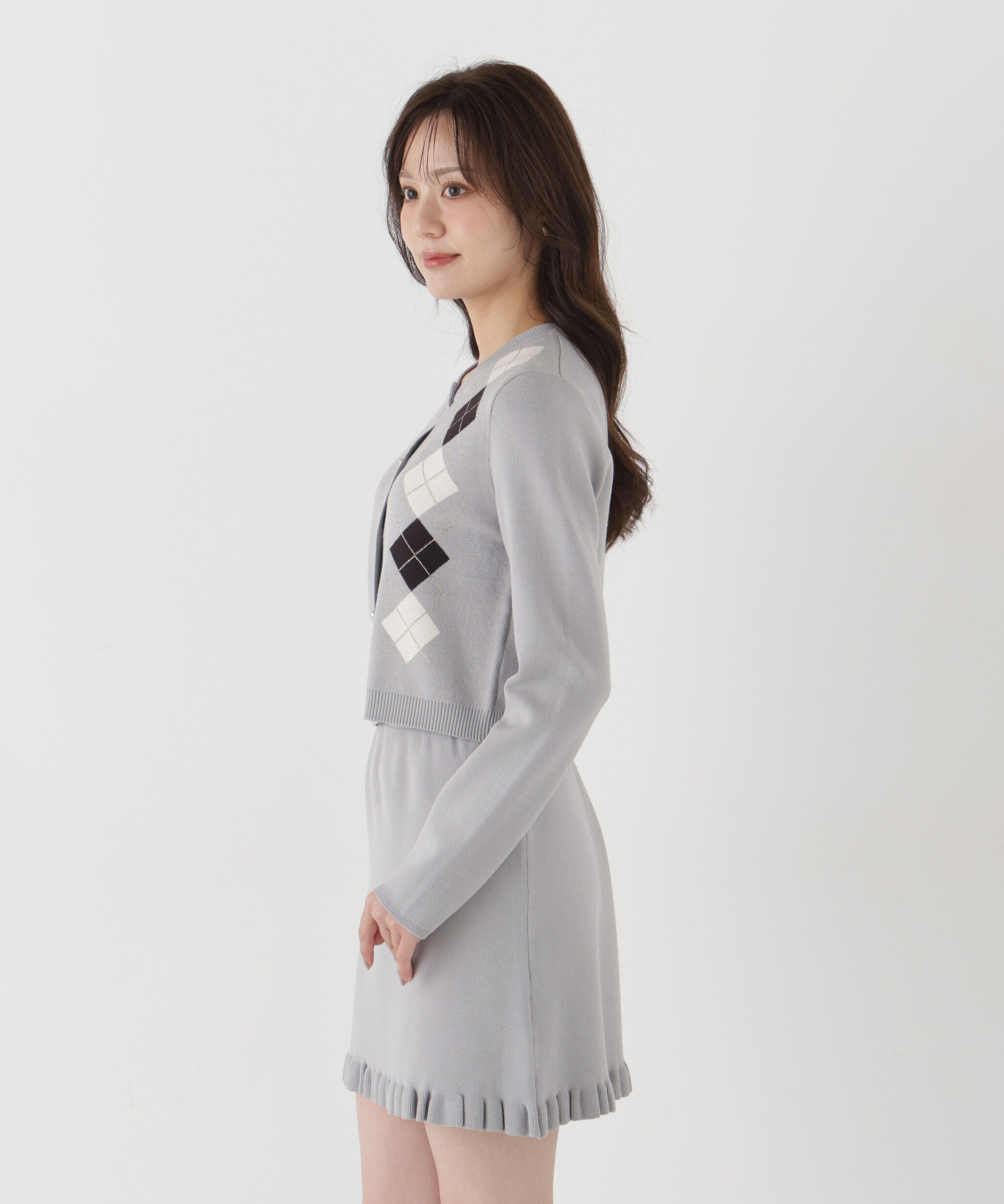 PROPORTION BODY DRESSING「＜EDIT COLOGNE＞アーガイルニットセットアップ」|ワンピース|