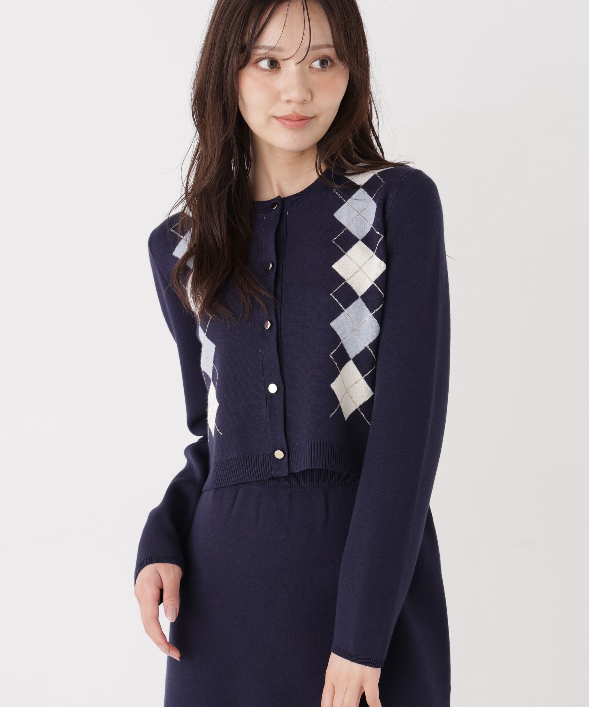 PROPORTION BODY DRESSING「＜EDIT COLOGNE＞アーガイルニットセットアップ」|ワンピース|