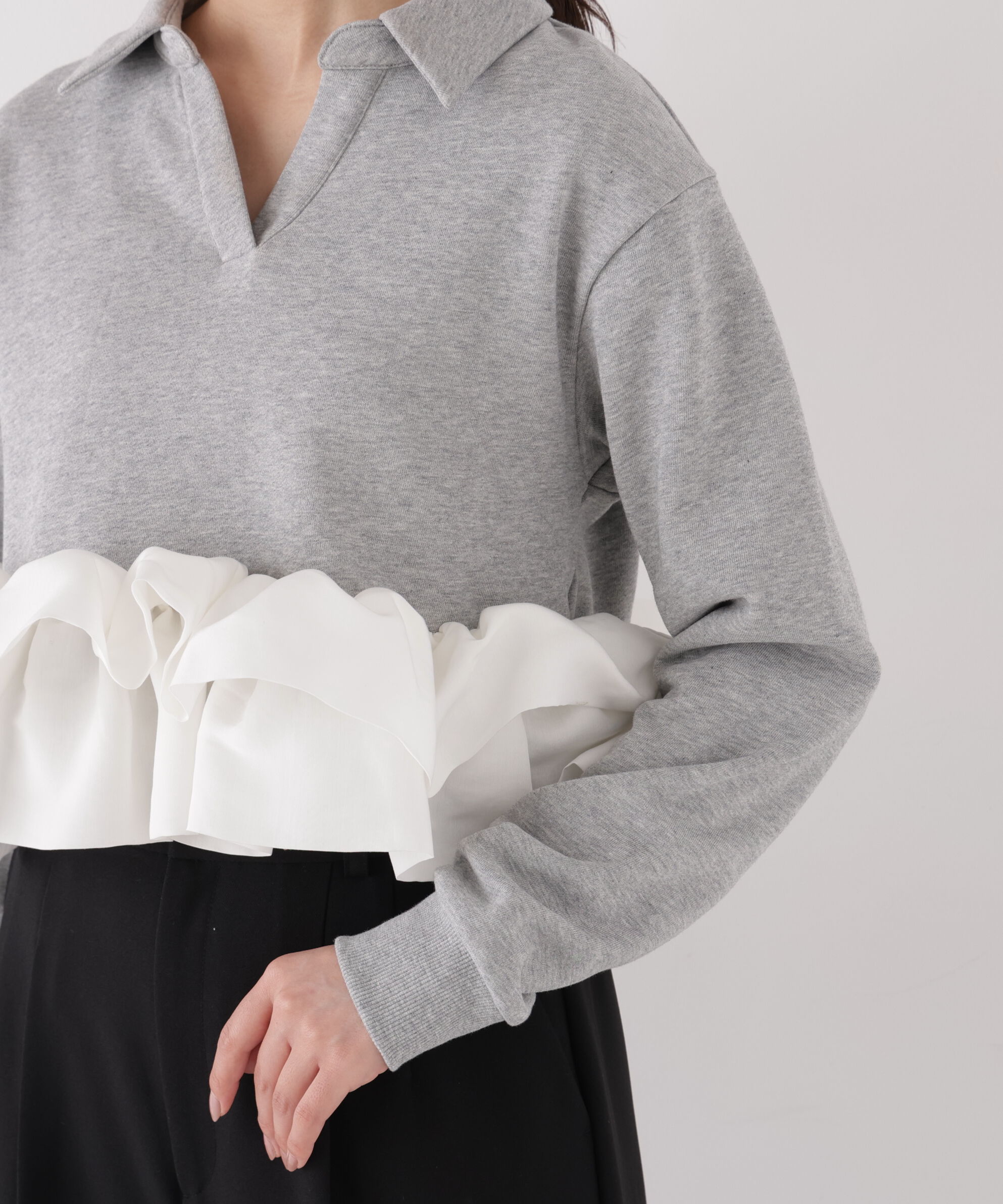 PROPORTION BODY DRESSING「＜a/mie＞ペプラム裏毛」|Tシャツ・カットソー|