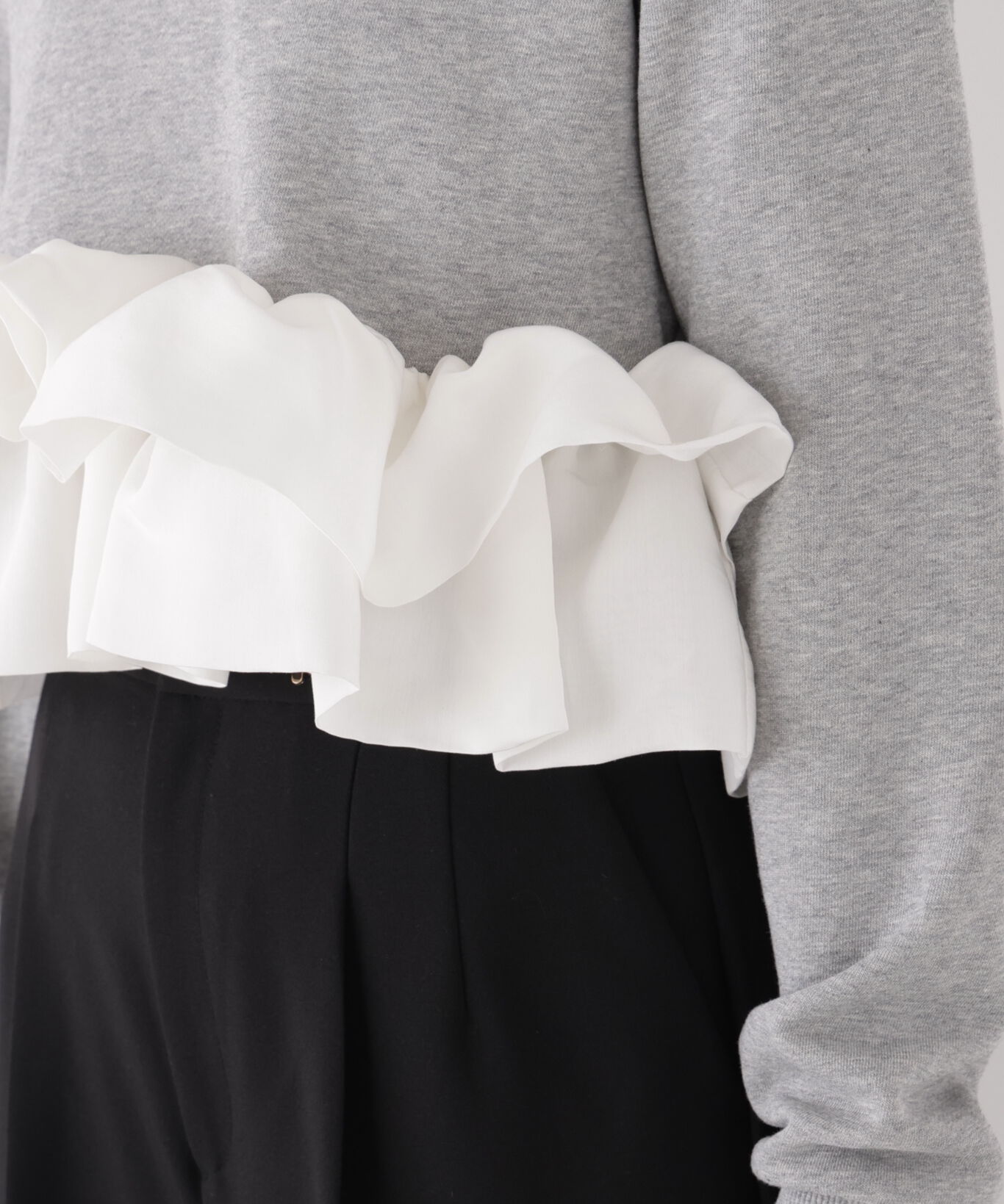 PROPORTION BODY DRESSING「＜a/mie＞ペプラム裏毛」|Tシャツ・カットソー|