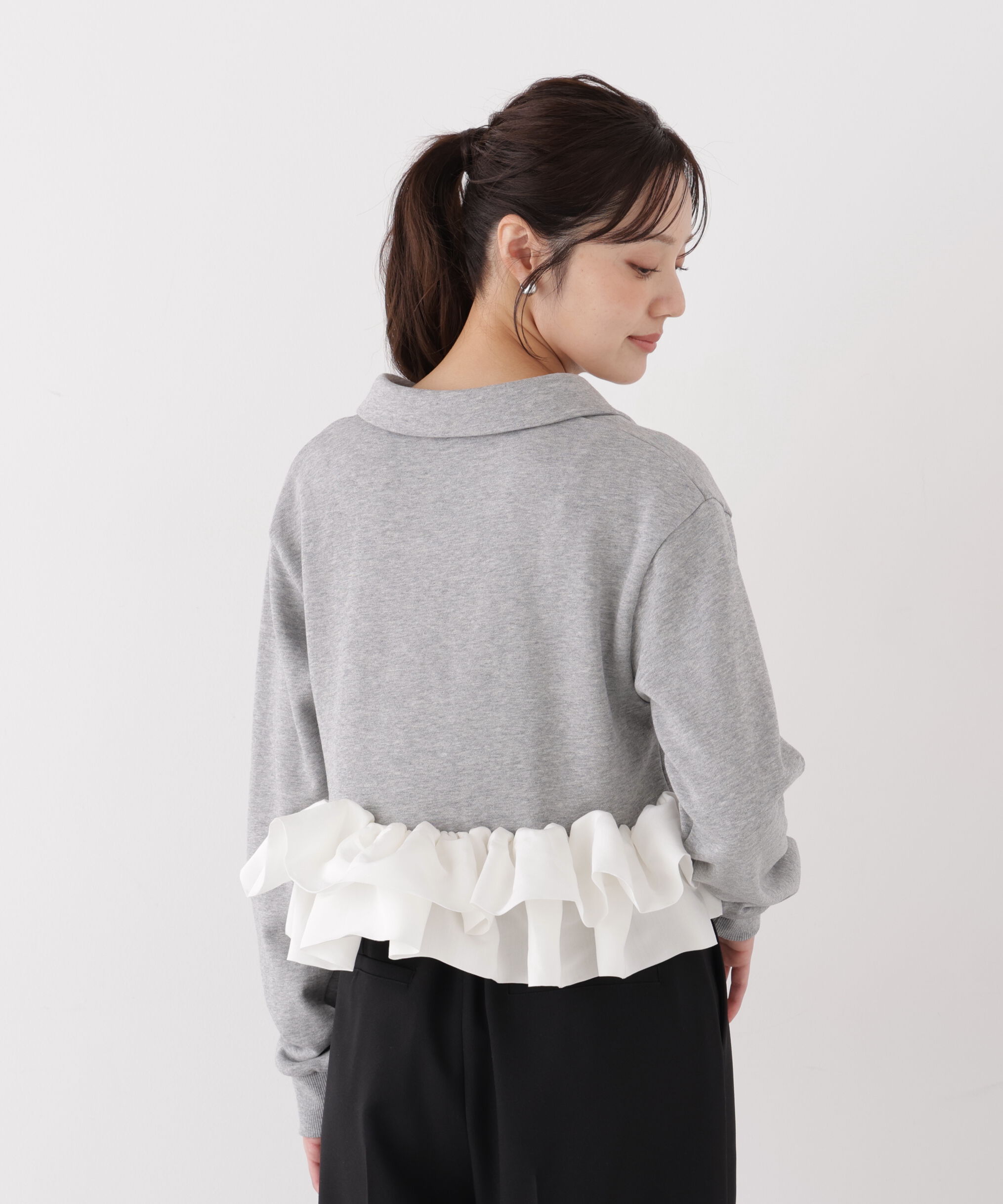PROPORTION BODY DRESSING「＜a/mie＞ペプラム裏毛」|Tシャツ・カットソー|
