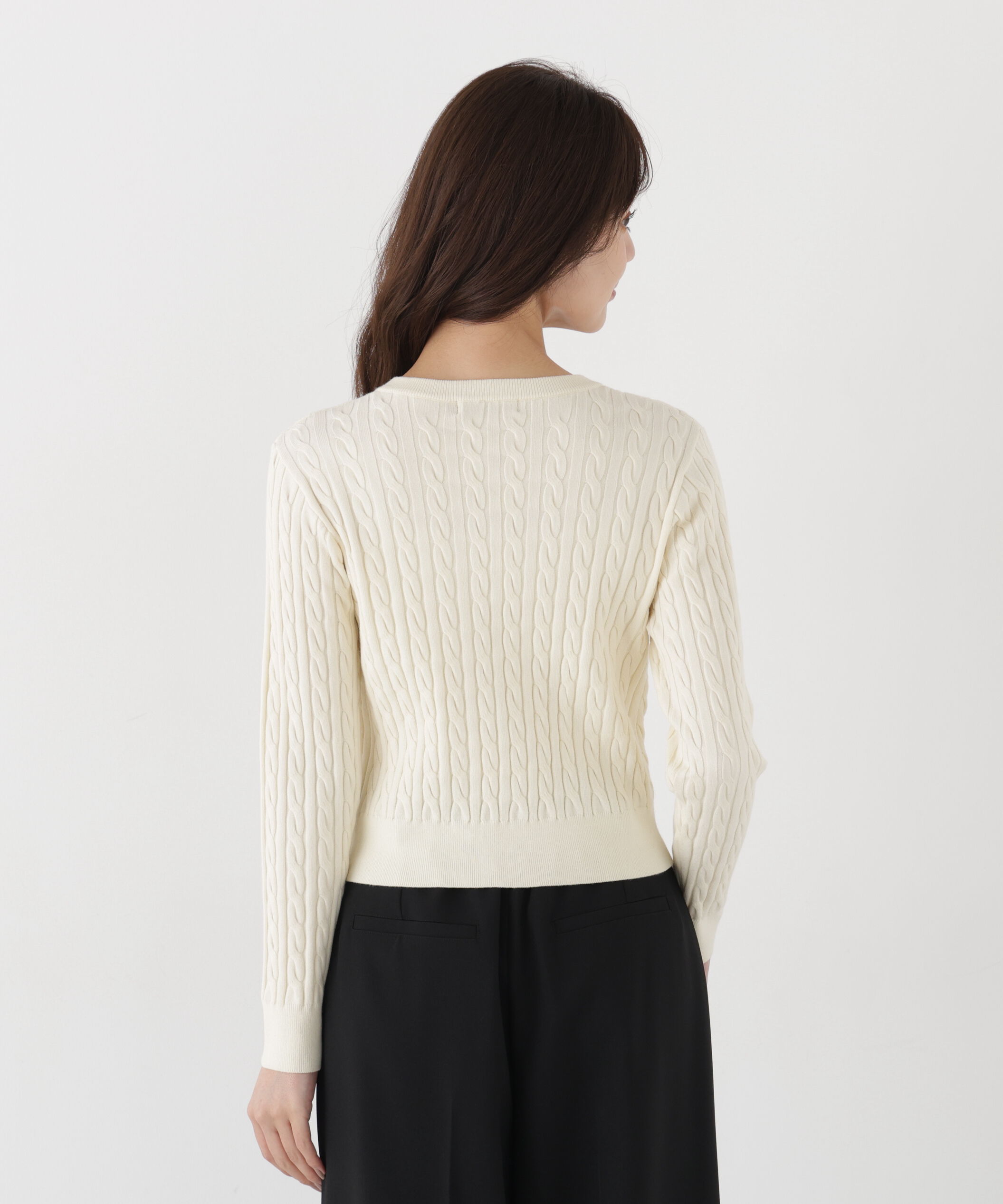 PROPORTION BODY DRESSING「＜加藤栞さん着用＞＜a/mie＞ケーブルニットカーディガン」|カーディガン|