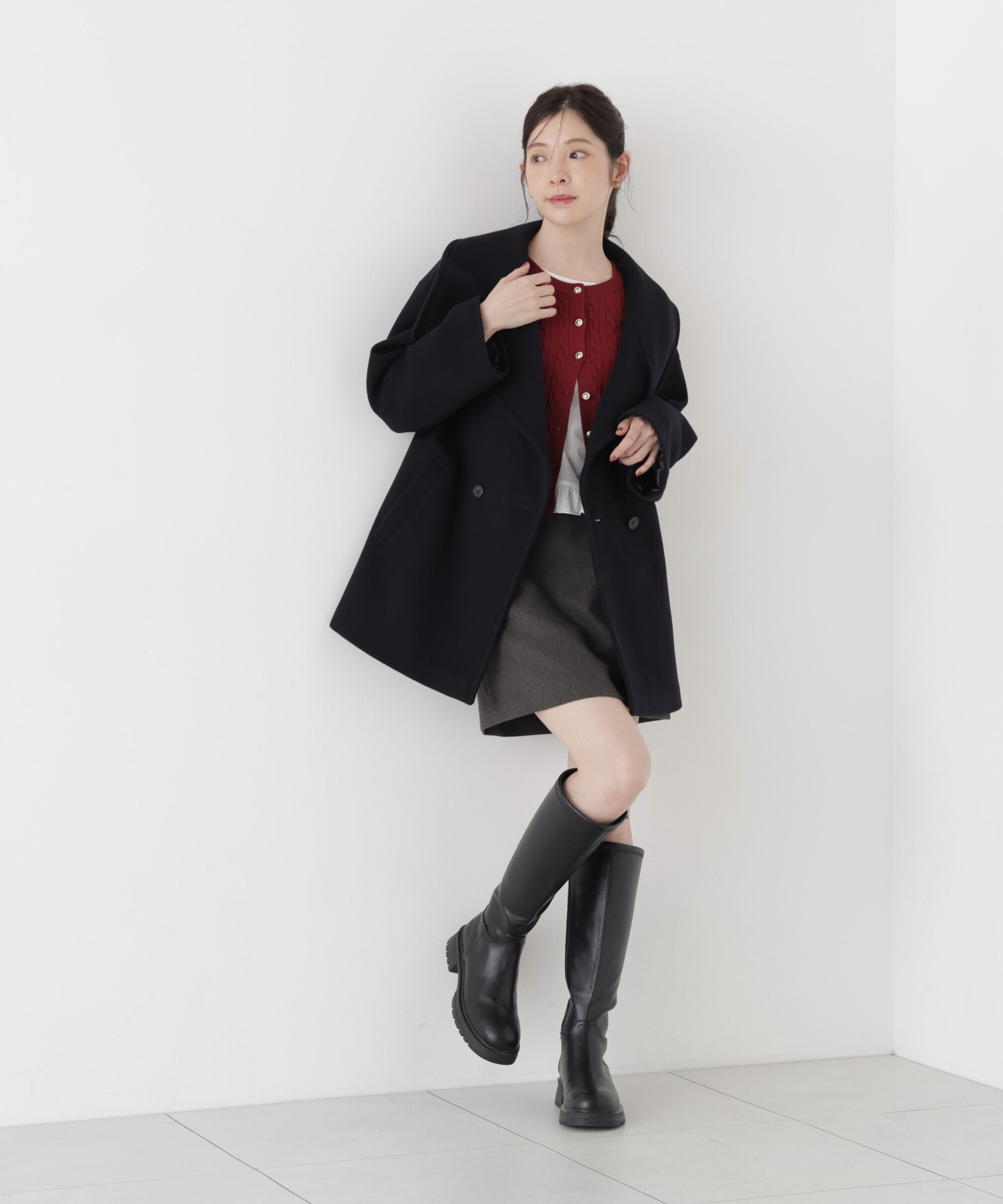 PROPORTION BODY DRESSING「＜加藤栞さん着用＞＜a/mie＞ケーブルニットカーディガン」|カーディガン|