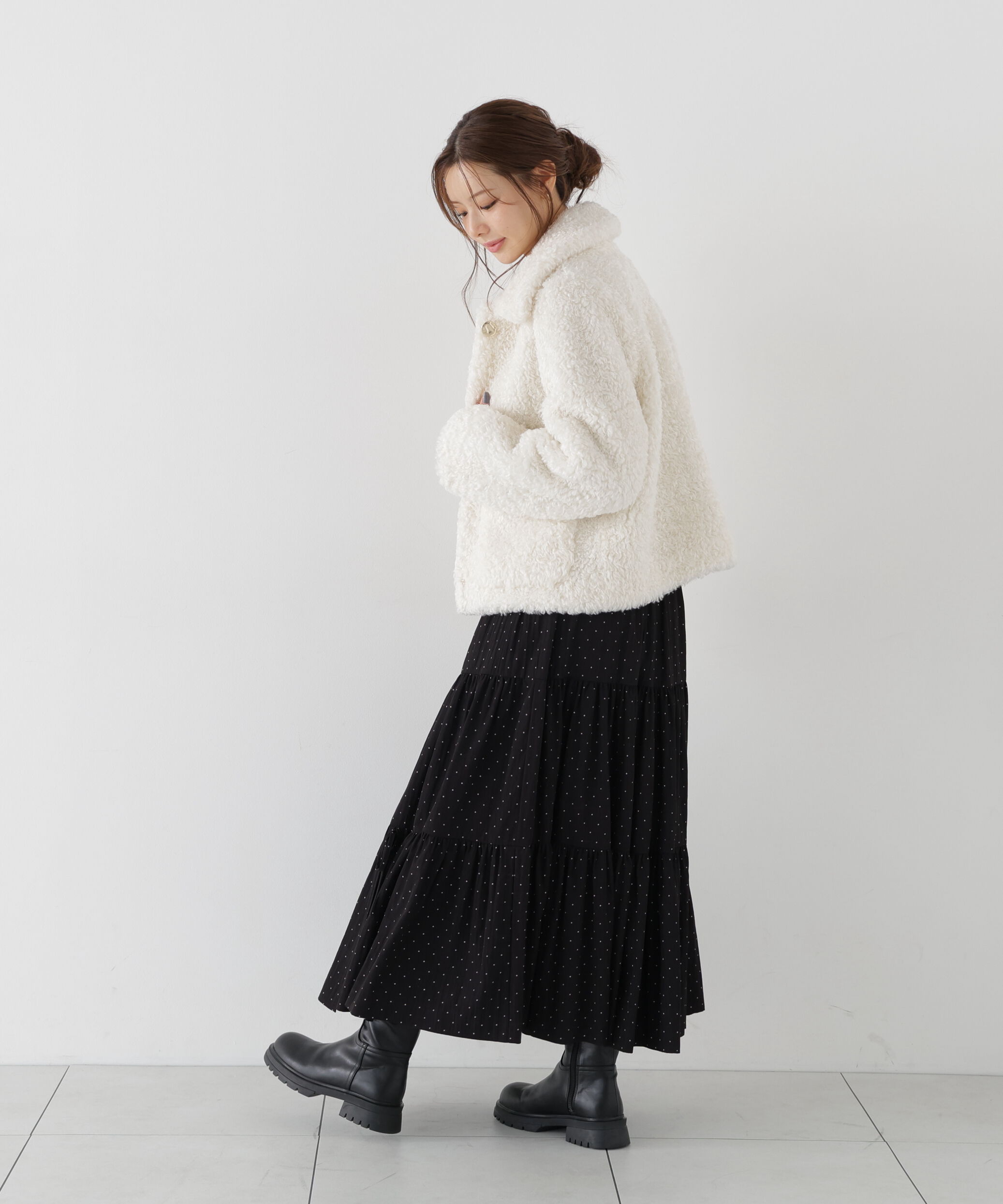 PROPORTION BODY DRESSING「衿付きフェイクファーブルゾン 26AW」|ブルゾン・スタジャン|