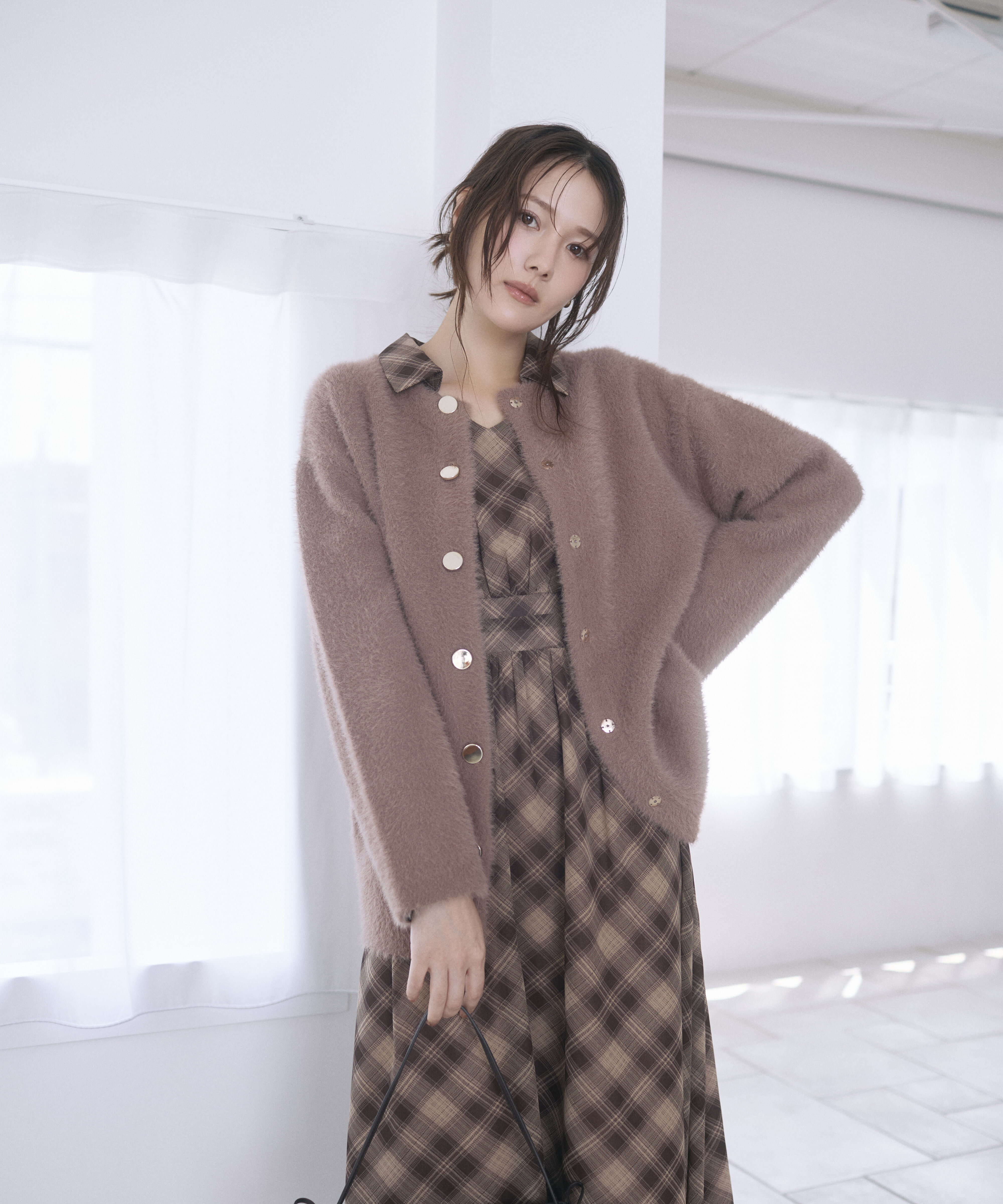 PROPORTION BODY DRESSING「フェザージャコット 26AW」|ブルゾン・スタジャン|モカ1