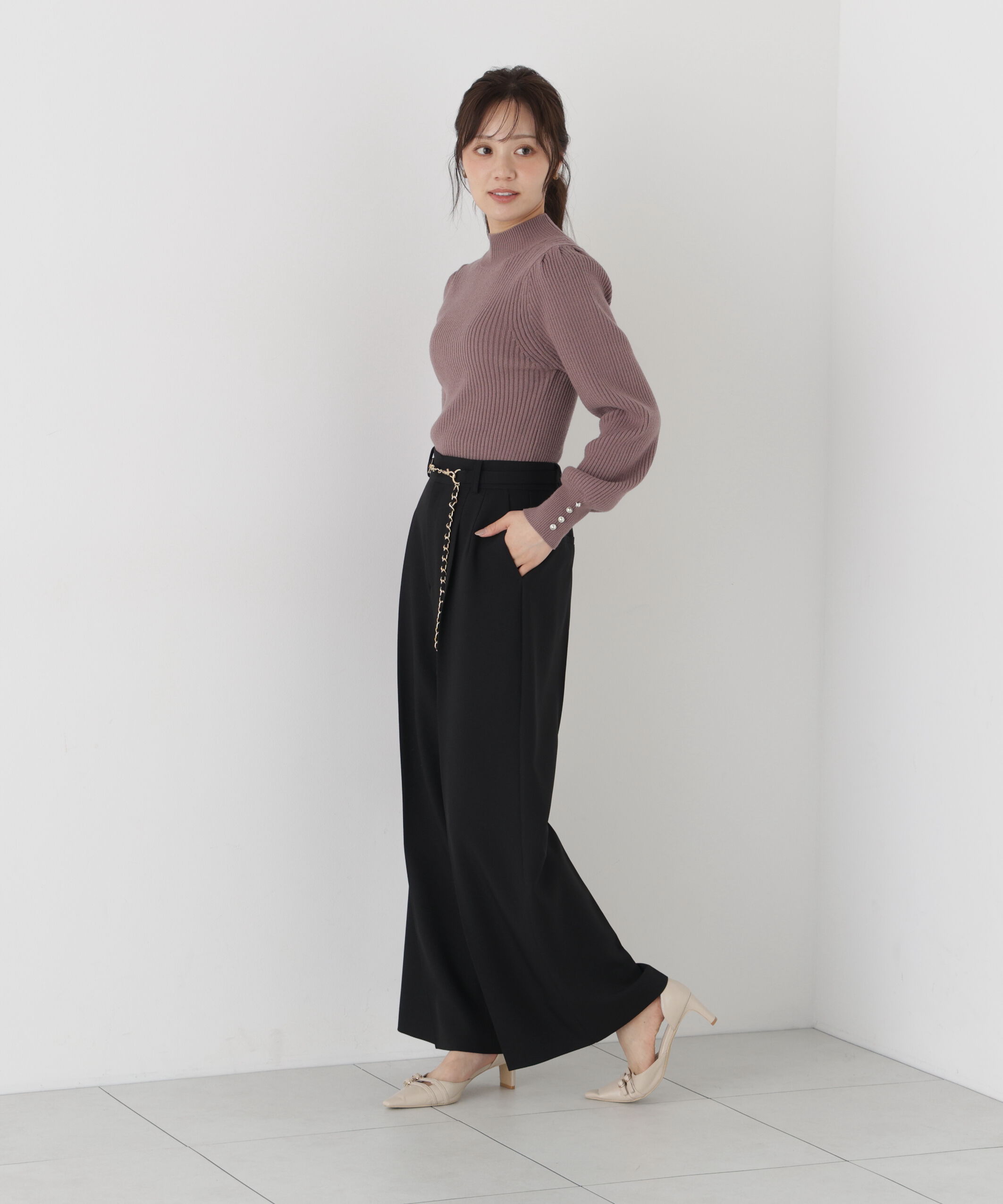 PROPORTION BODY DRESSING「ボリュームタートルニット 26AW」|ニット・セーター|