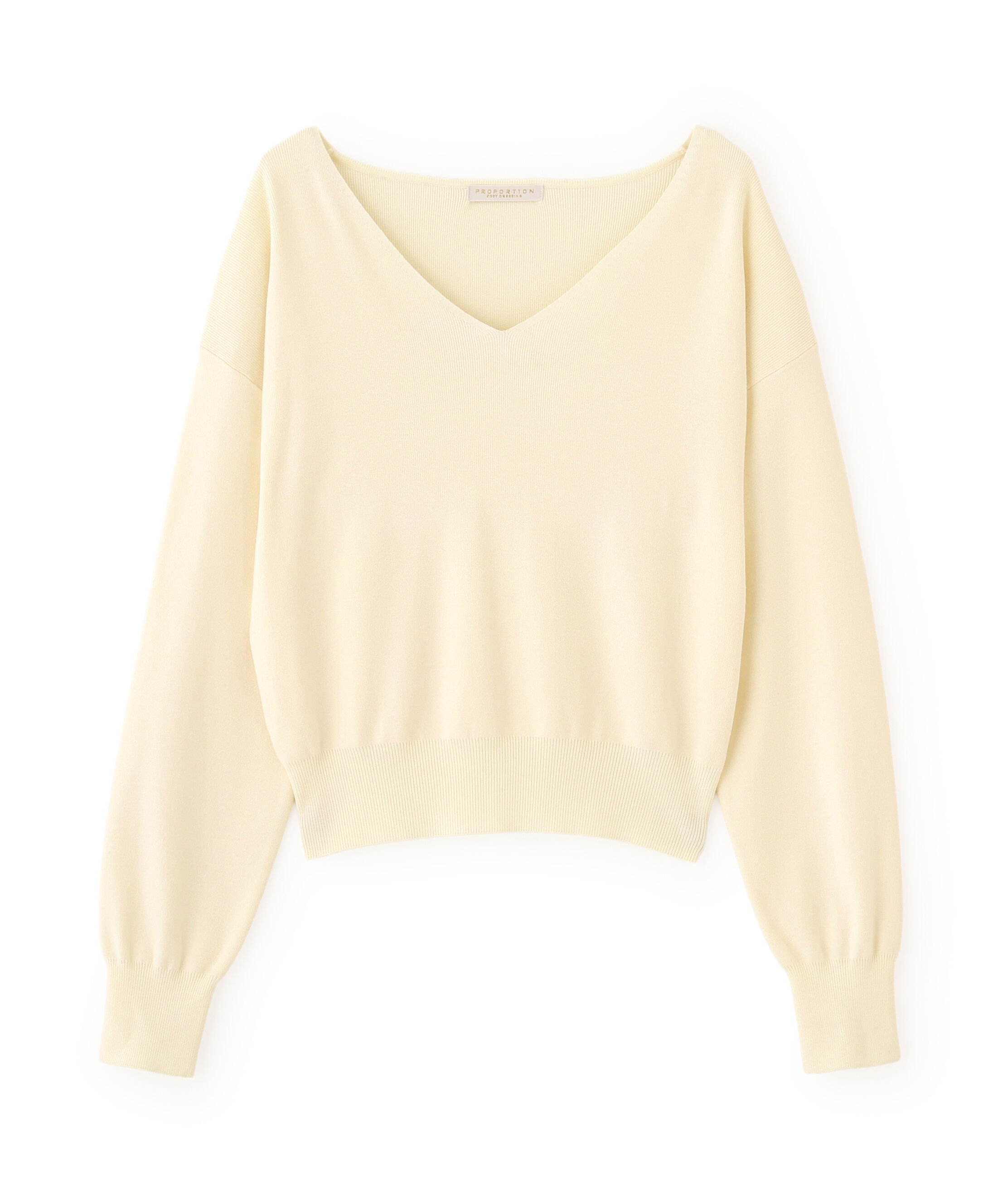 PROPORTION BODY DRESSING「Vネック総針ニット 26AW」|ニット・セーター|