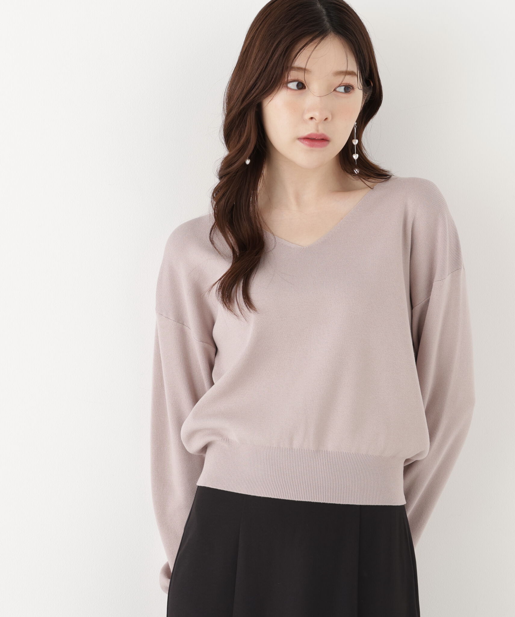 PROPORTION BODY DRESSING「Vネック総針ニット 26AW」|ニット・セーター|