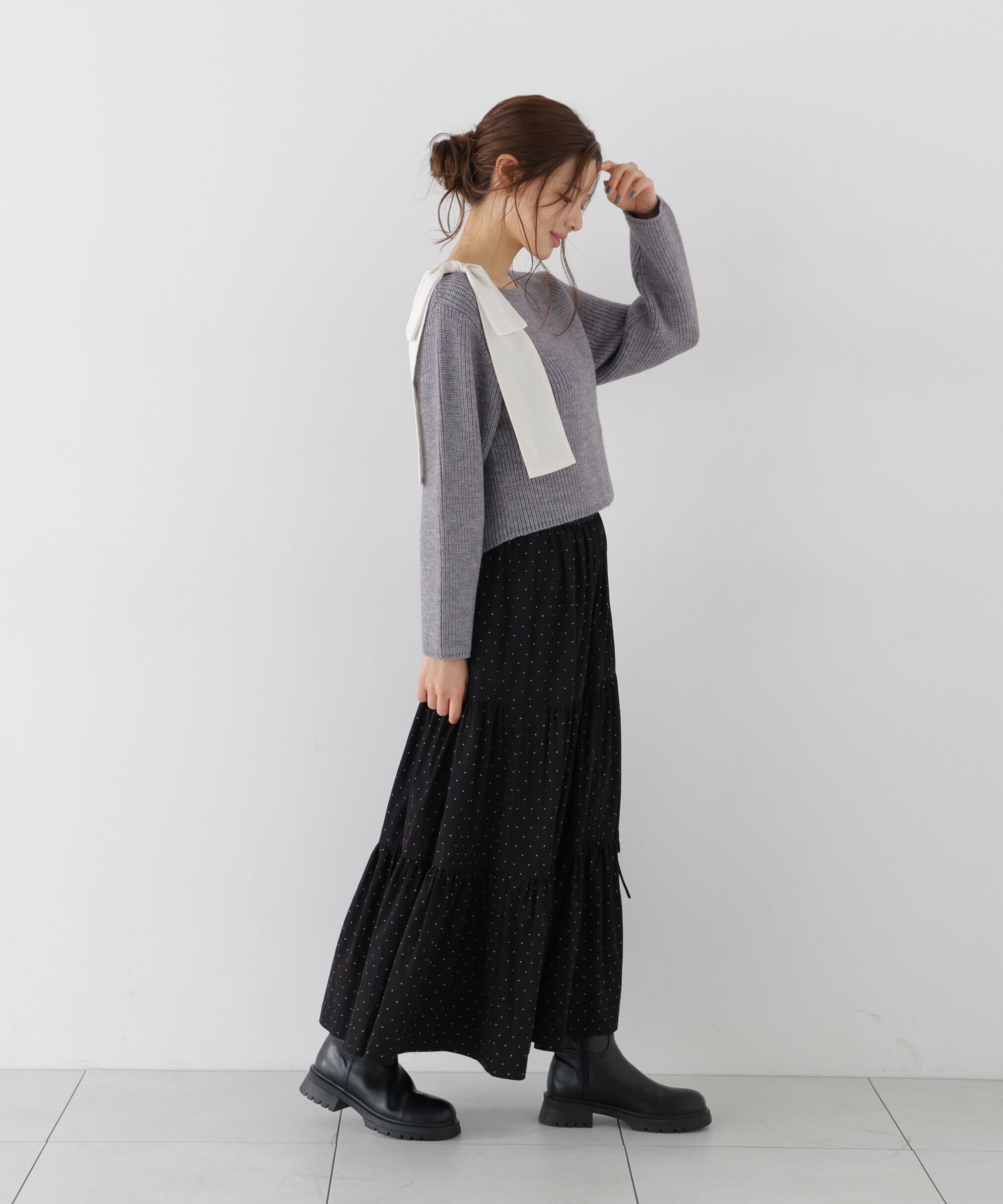PROPORTION BODY DRESSING「2wayアシメリボンゆるニット」|ニット・セーター|