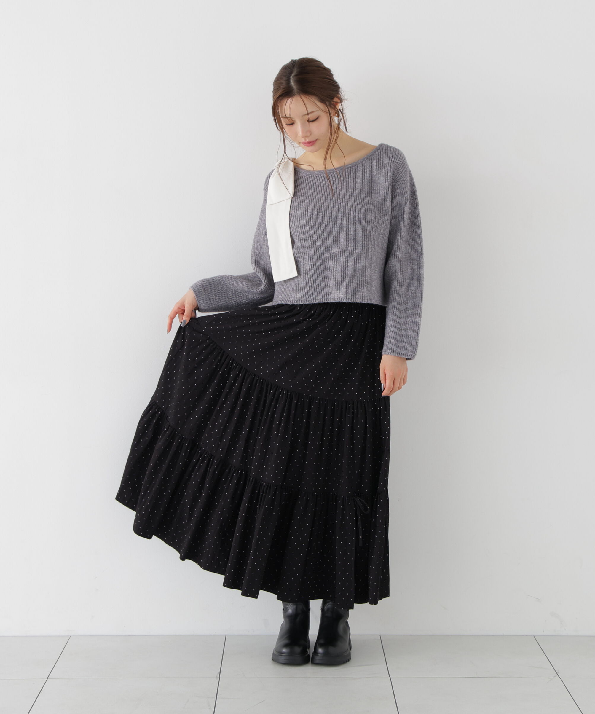 PROPORTION BODY DRESSING「2wayアシメリボンゆるニット」|ニット・セーター|