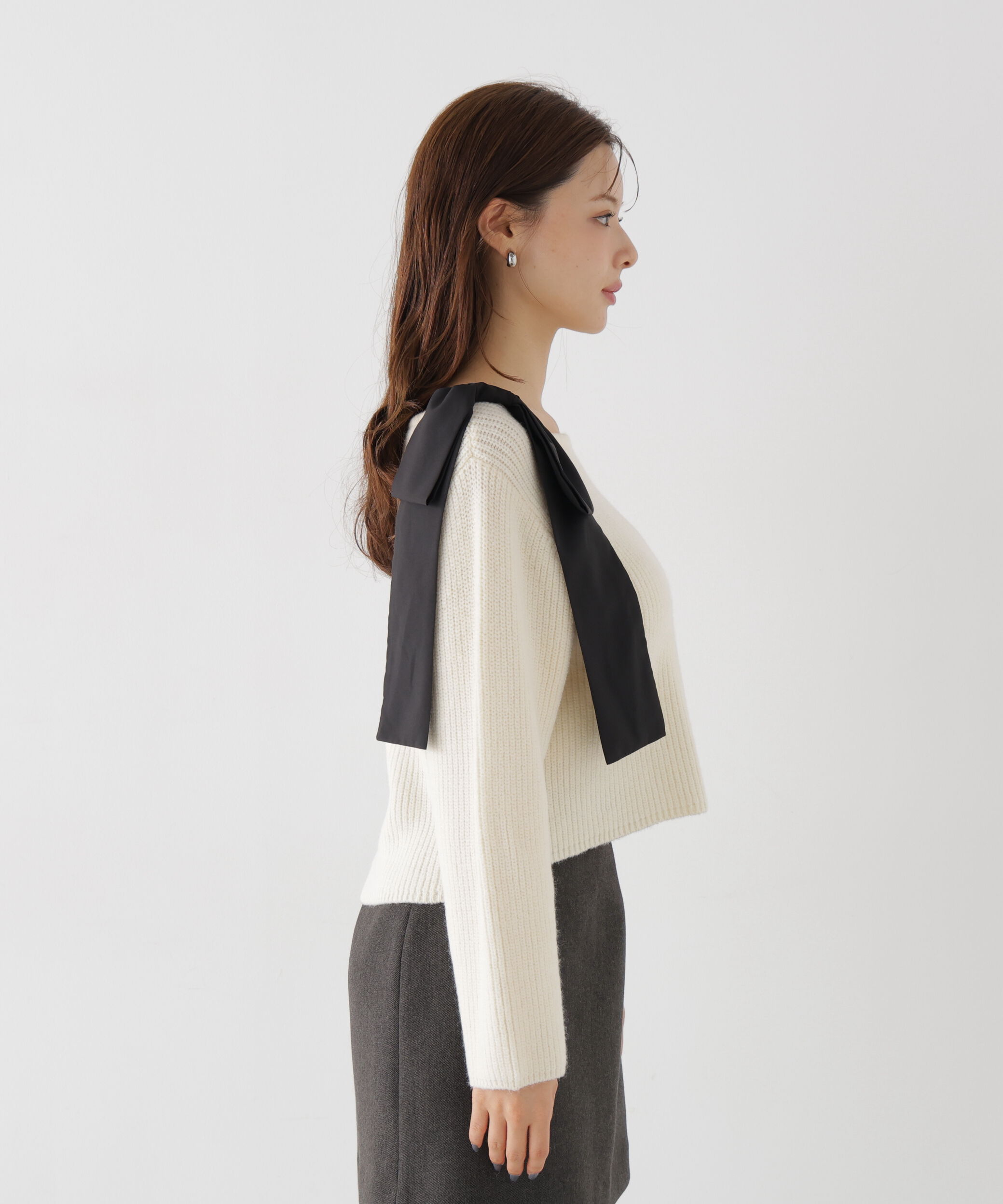 PROPORTION BODY DRESSING「2wayアシメリボンゆるニット」|ニット・セーター|