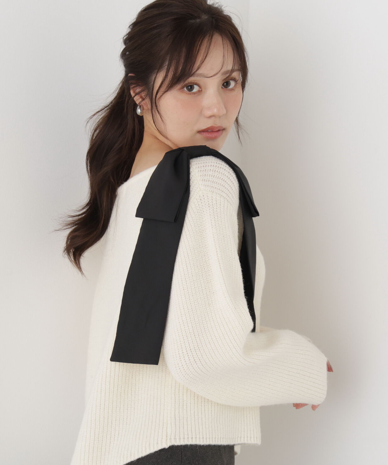PROPORTION BODY DRESSING「2wayアシメリボンゆるニット」|ニット・セーター|