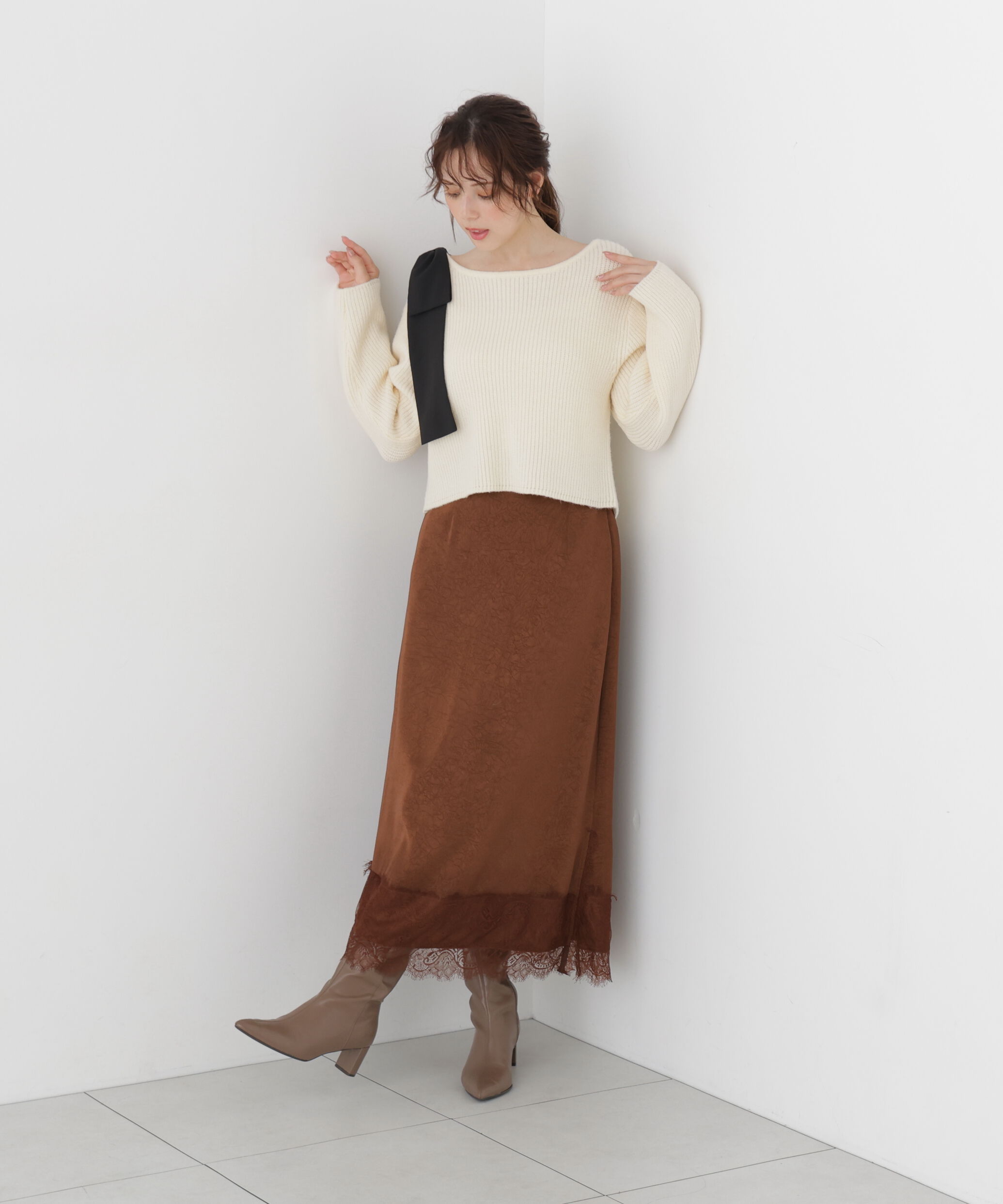 PROPORTION BODY DRESSING「2wayアシメリボンゆるニット」|ニット・セーター|