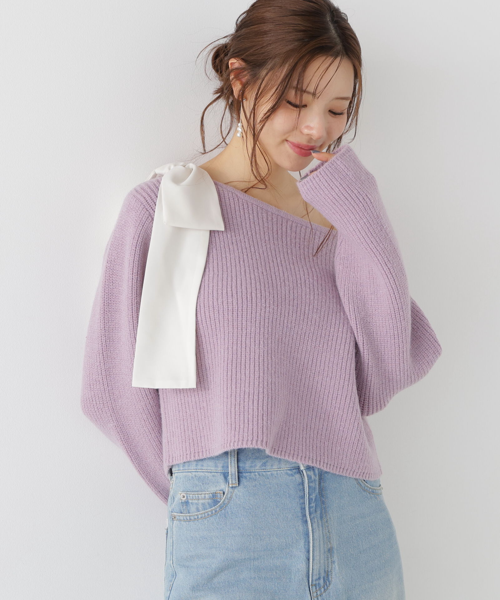 PROPORTION BODY DRESSING「2wayアシメリボンゆるニット」|ニット・セーター|