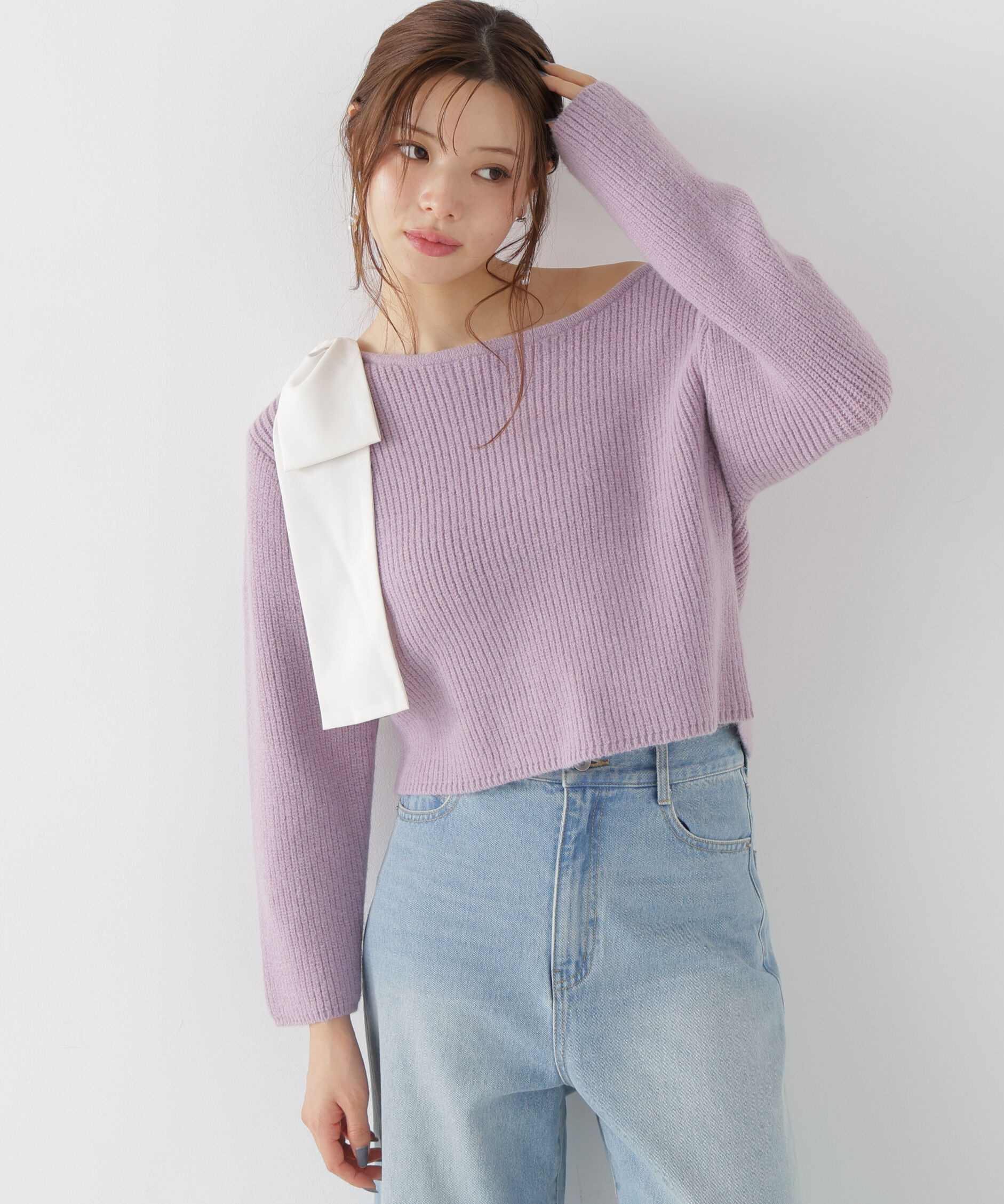 PROPORTION BODY DRESSING「2wayアシメリボンゆるニット」|ニット・セーター|