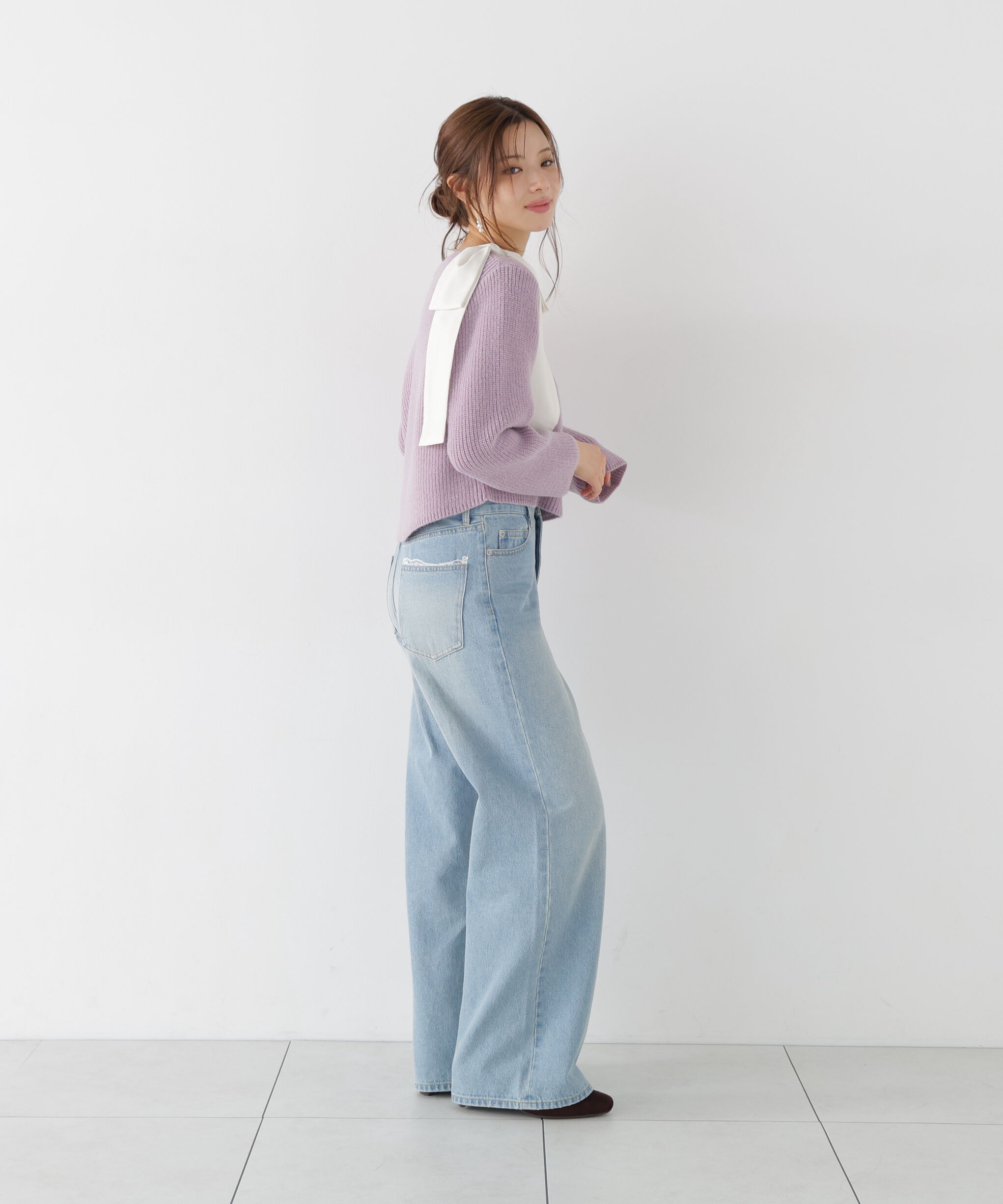 PROPORTION BODY DRESSING「2wayアシメリボンゆるニット」|ニット・セーター|