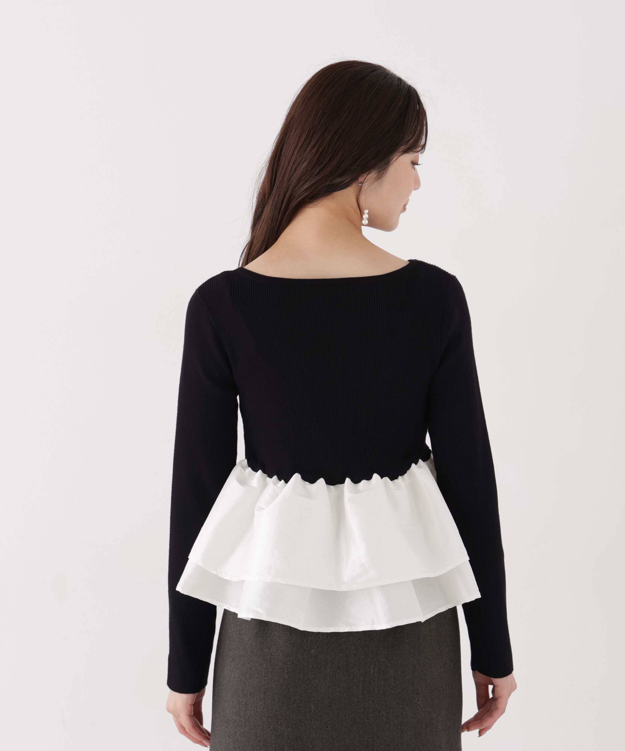 PROPORTION BODY DRESSING「フリルペプラムニット」|ニット・セーター|